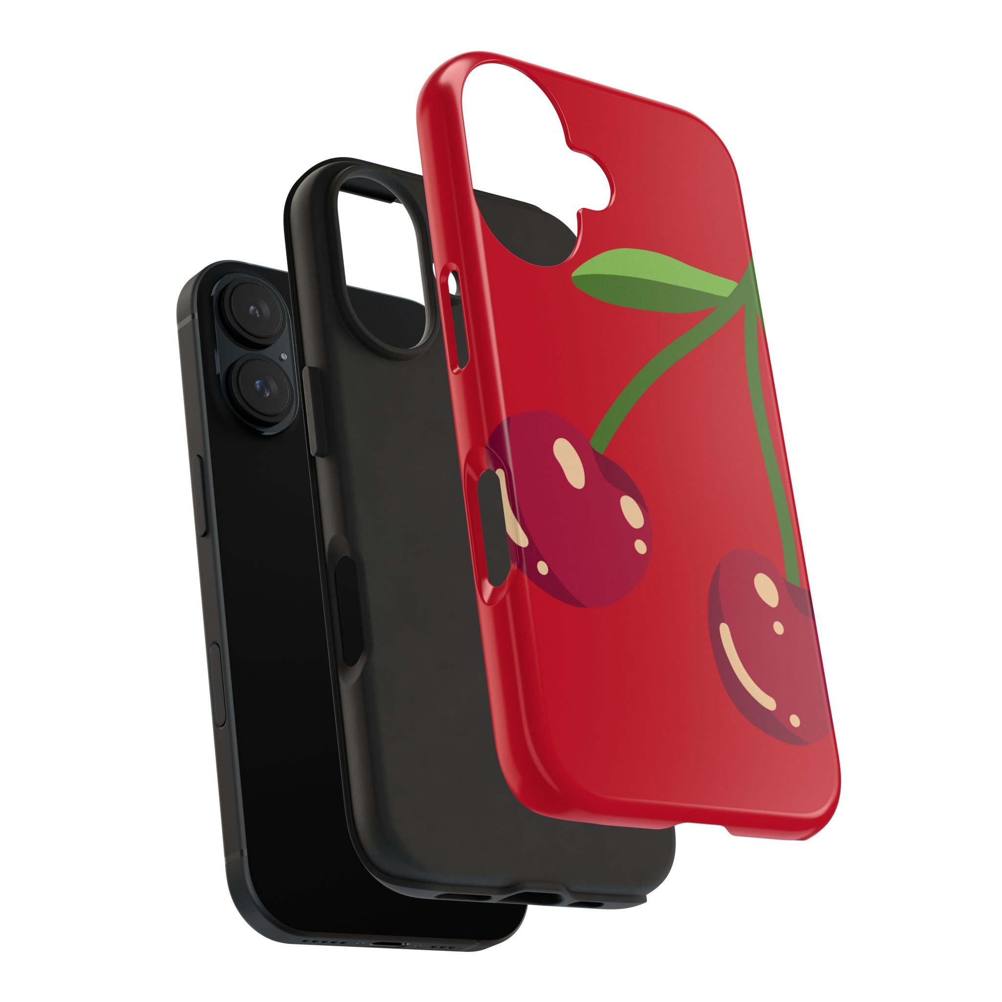 Cherry Red Tough Phone Case — Cute Retro Fruit iPhone Case