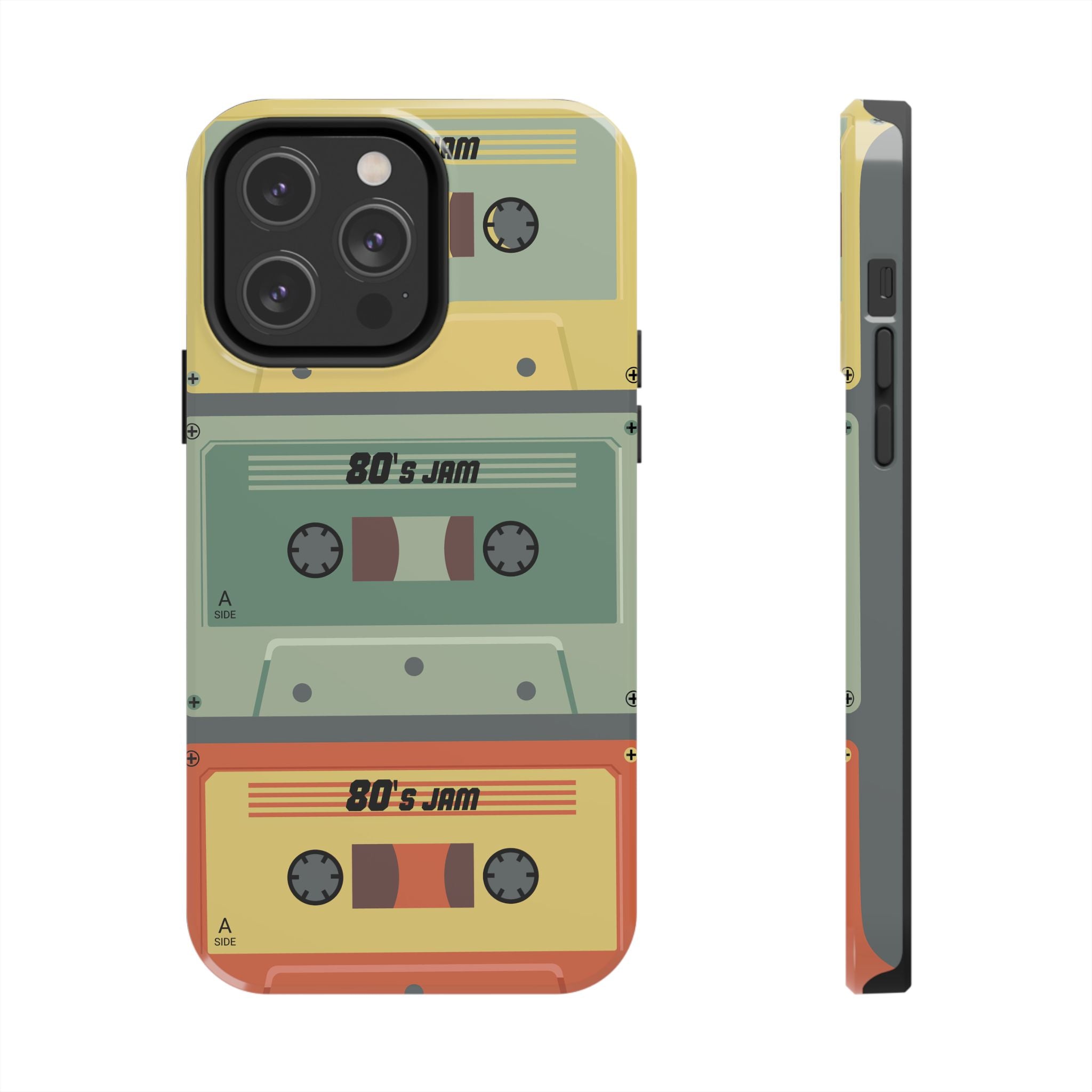 Retro 80s Cassette Tough Phone Case — "80's Jam" Vintage Tape Design