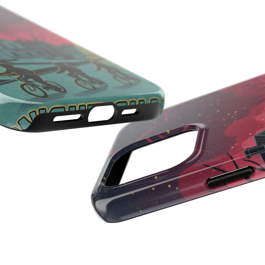 Tough Phone Case — Nostalgic Night Bike Ride Sky Design