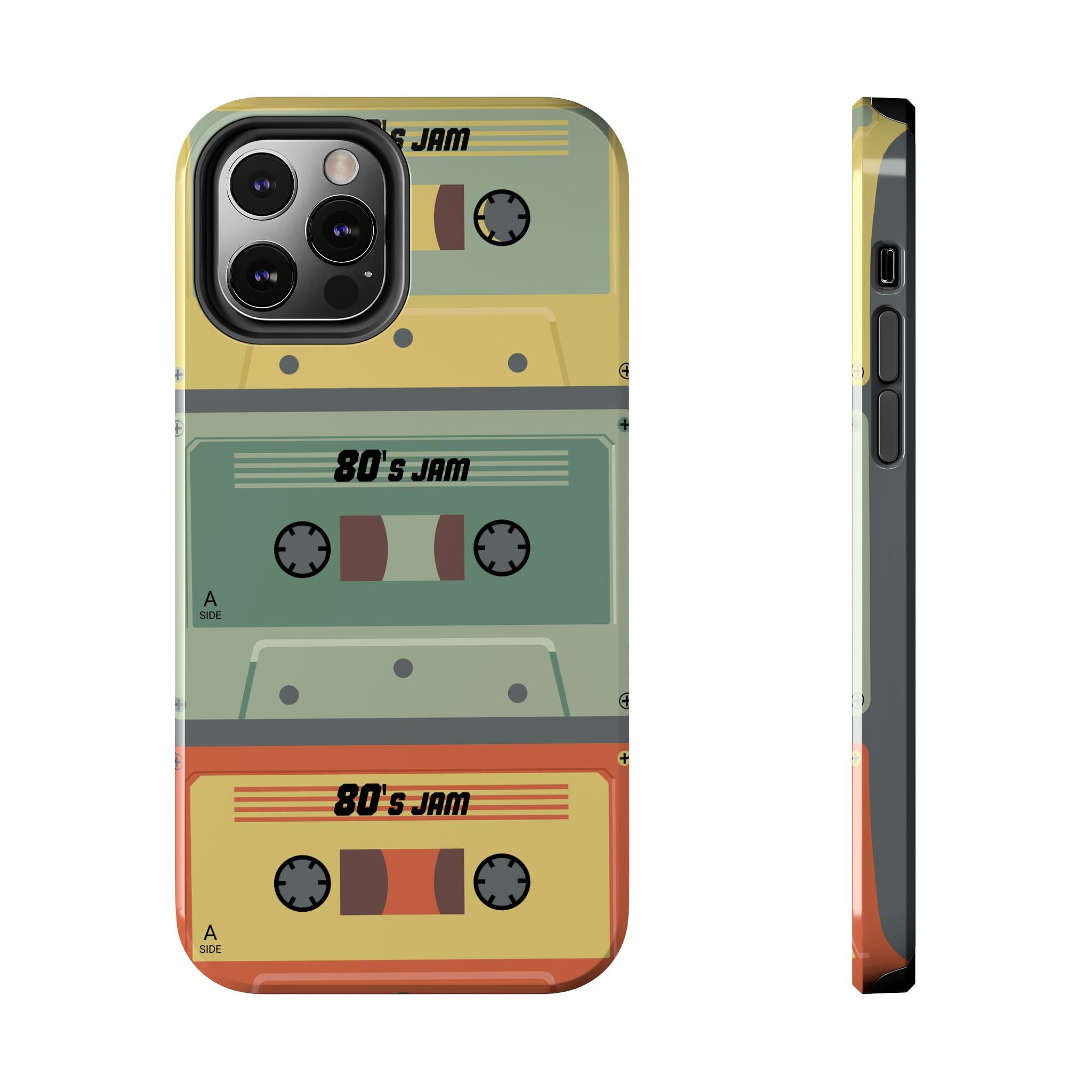 Retro 80s Cassette Tough Phone Case — "80's Jam" Vintage Tape Design
