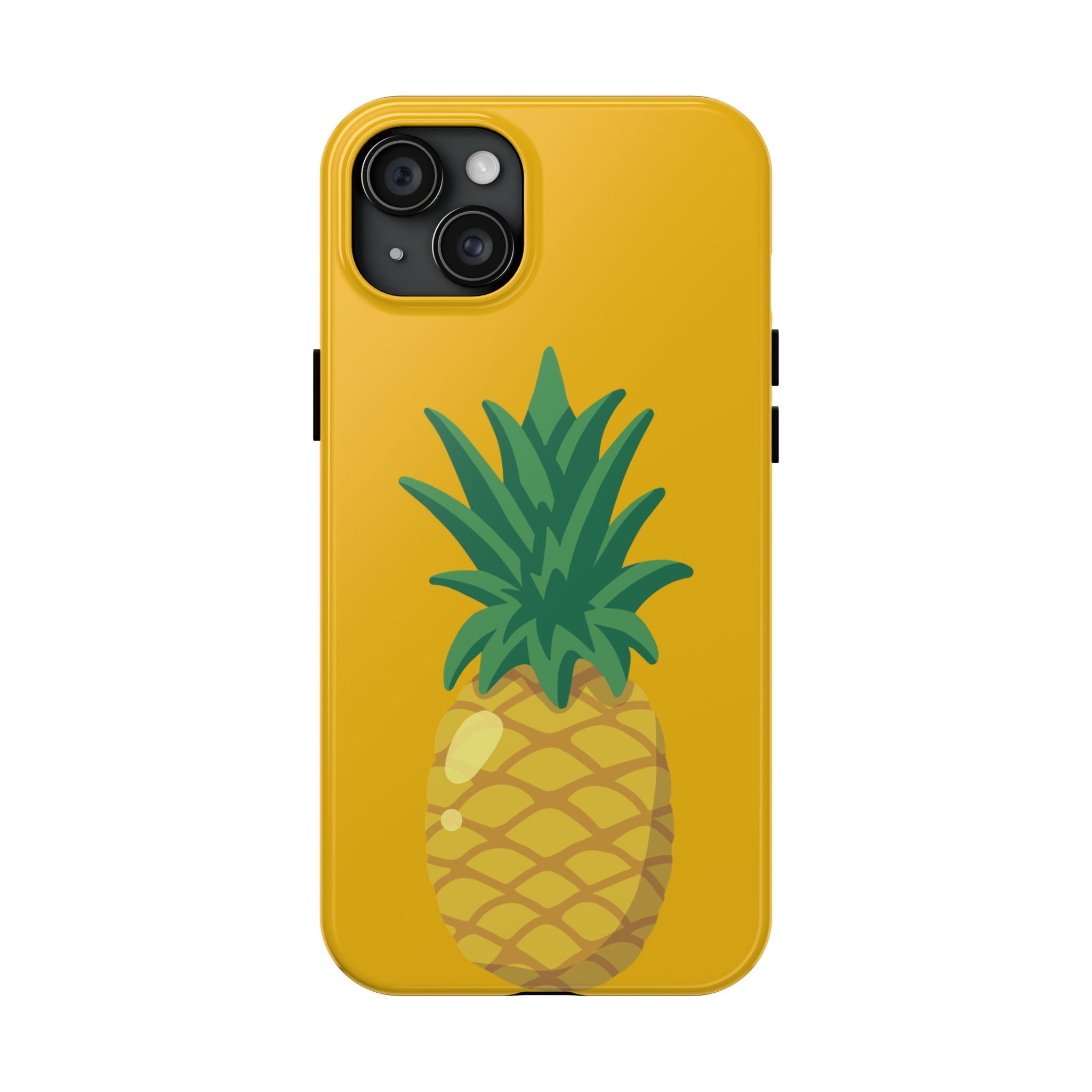Pineapple Tough Phone Case — Bright Yellow Protective Phone Cover