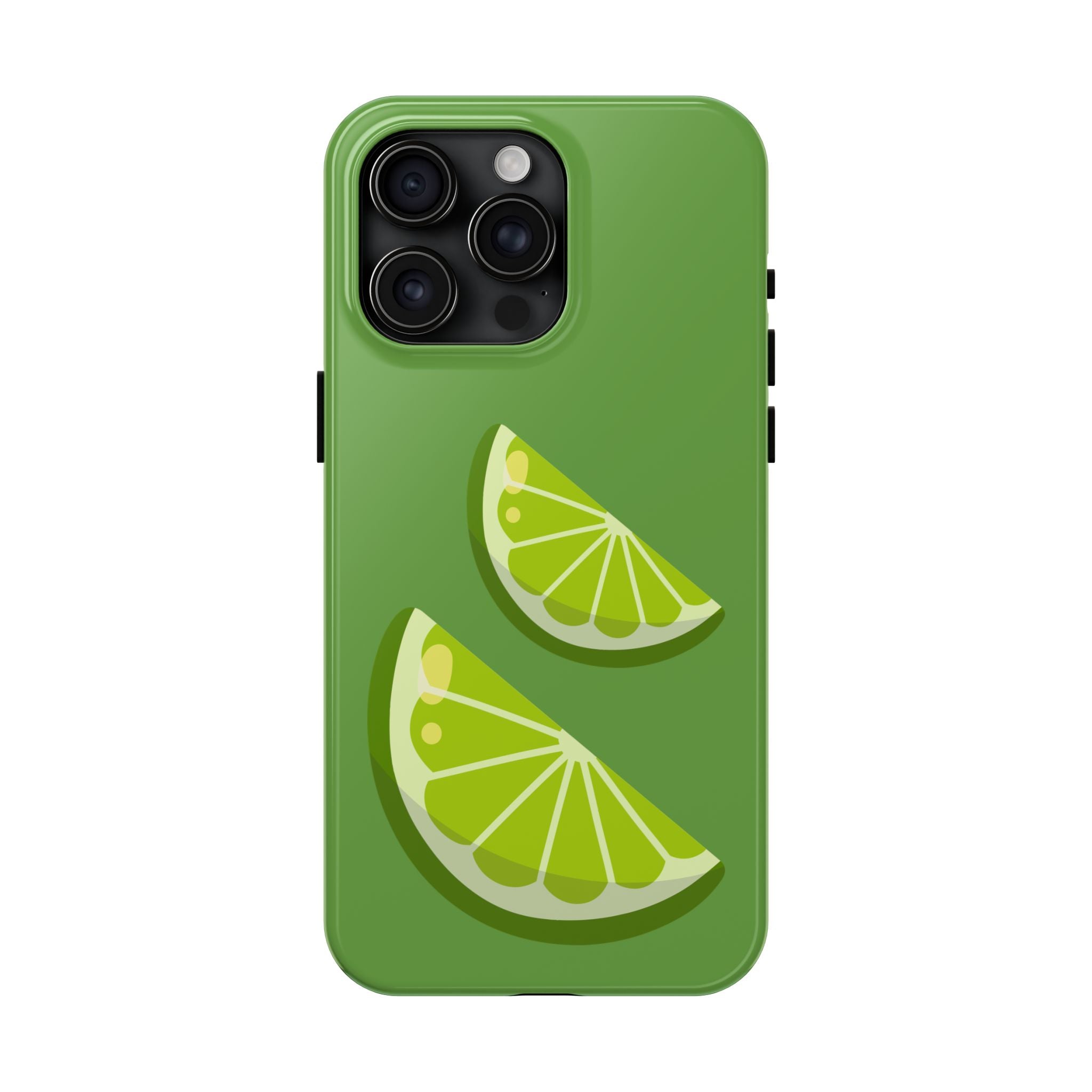 Lime Slice Tough Phone Case — Bright Green Citrus Protective Cover