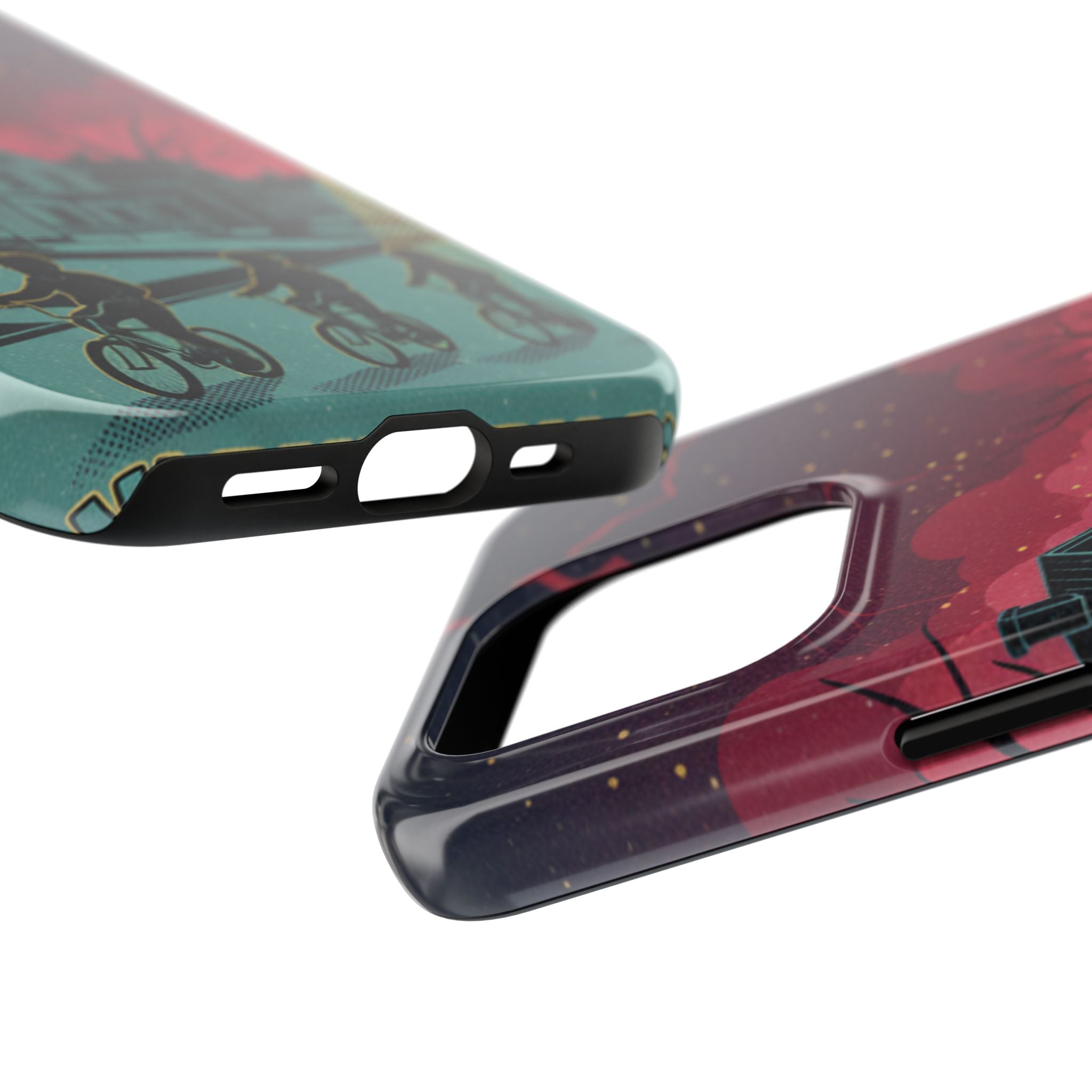 Tough Phone Case — Nostalgic Night Bike Ride Sky Design