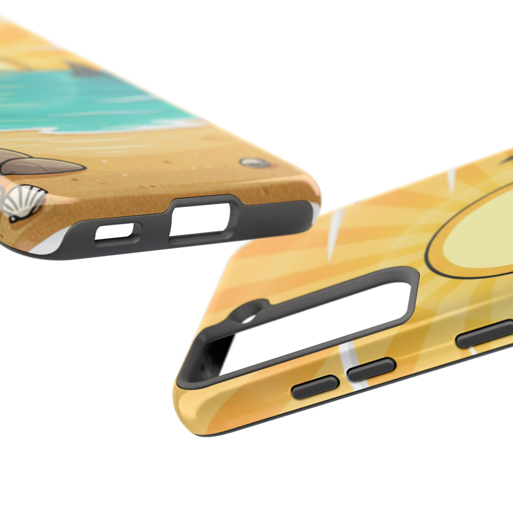 Tough Phone Case — Sunset Beach Sailboat Design