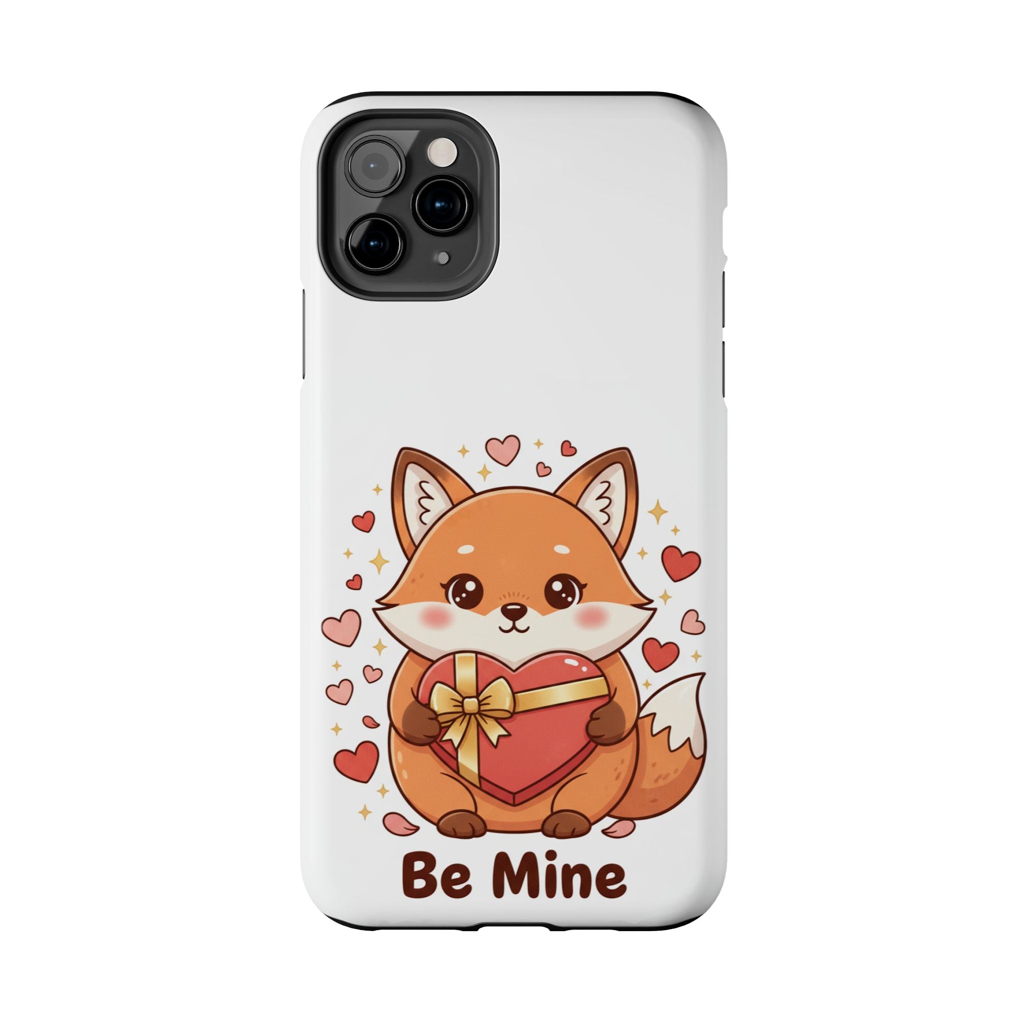 Phone Case — Cute Valentine Fox 'Be Mine' Protective Tough Case