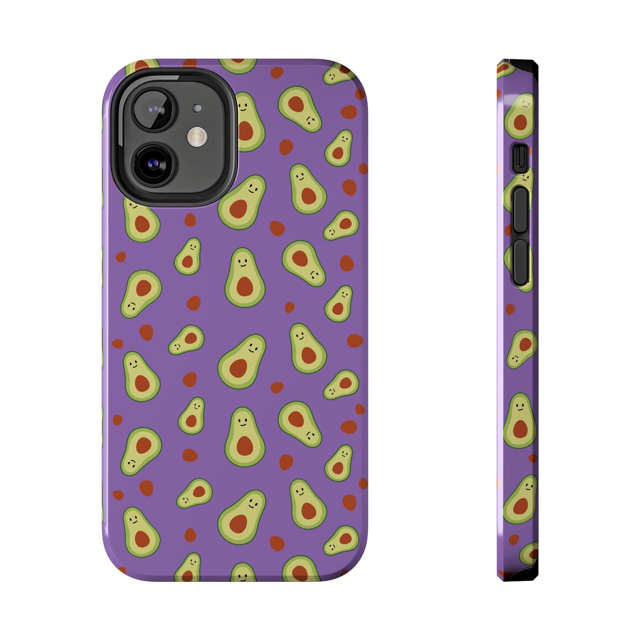 Avocado Pattern Tough Phone Case — Cute Purple Avocado Phone Cover