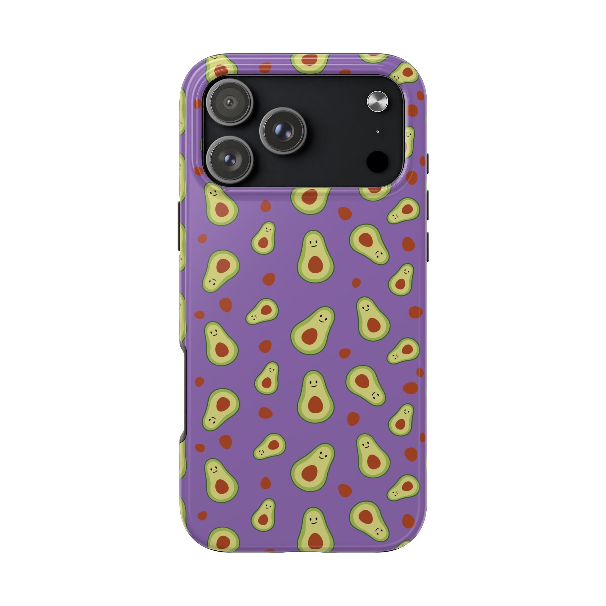 Avocado Pattern Tough Phone Case — Cute Purple Avocado Phone Cover
