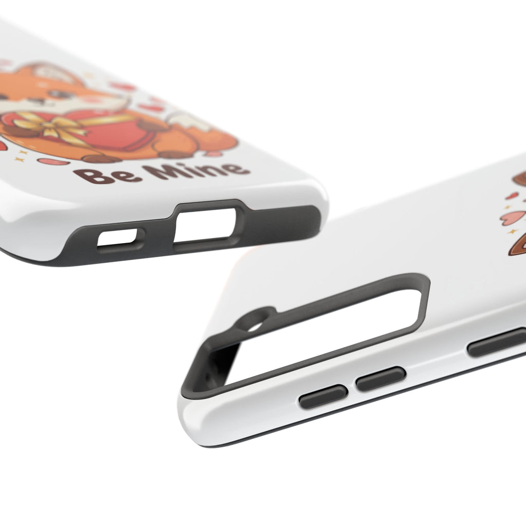 Phone Case — Cute Valentine Fox 'Be Mine' Protective Tough Case