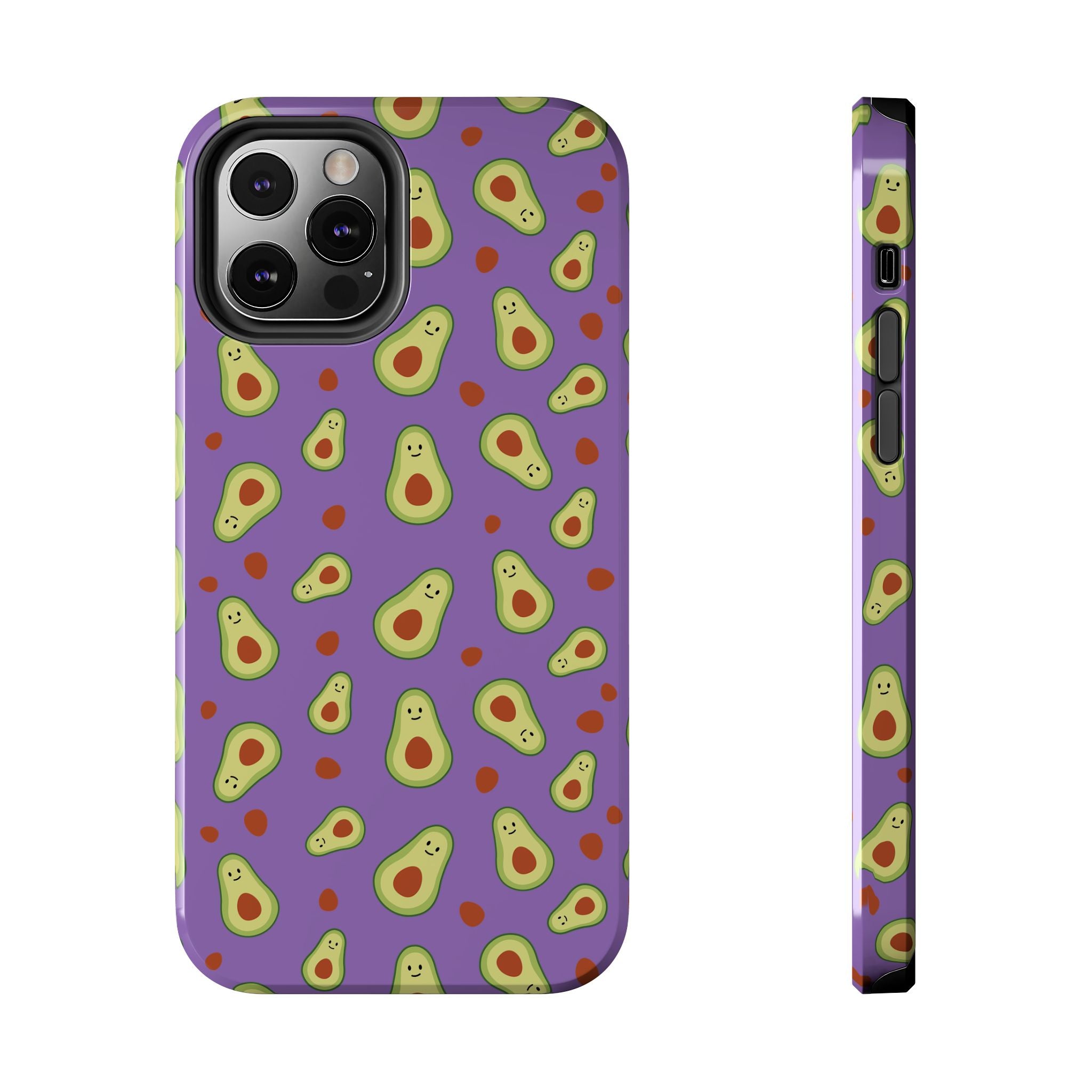 Avocado Pattern Tough Phone Case — Cute Purple Avocado Phone Cover