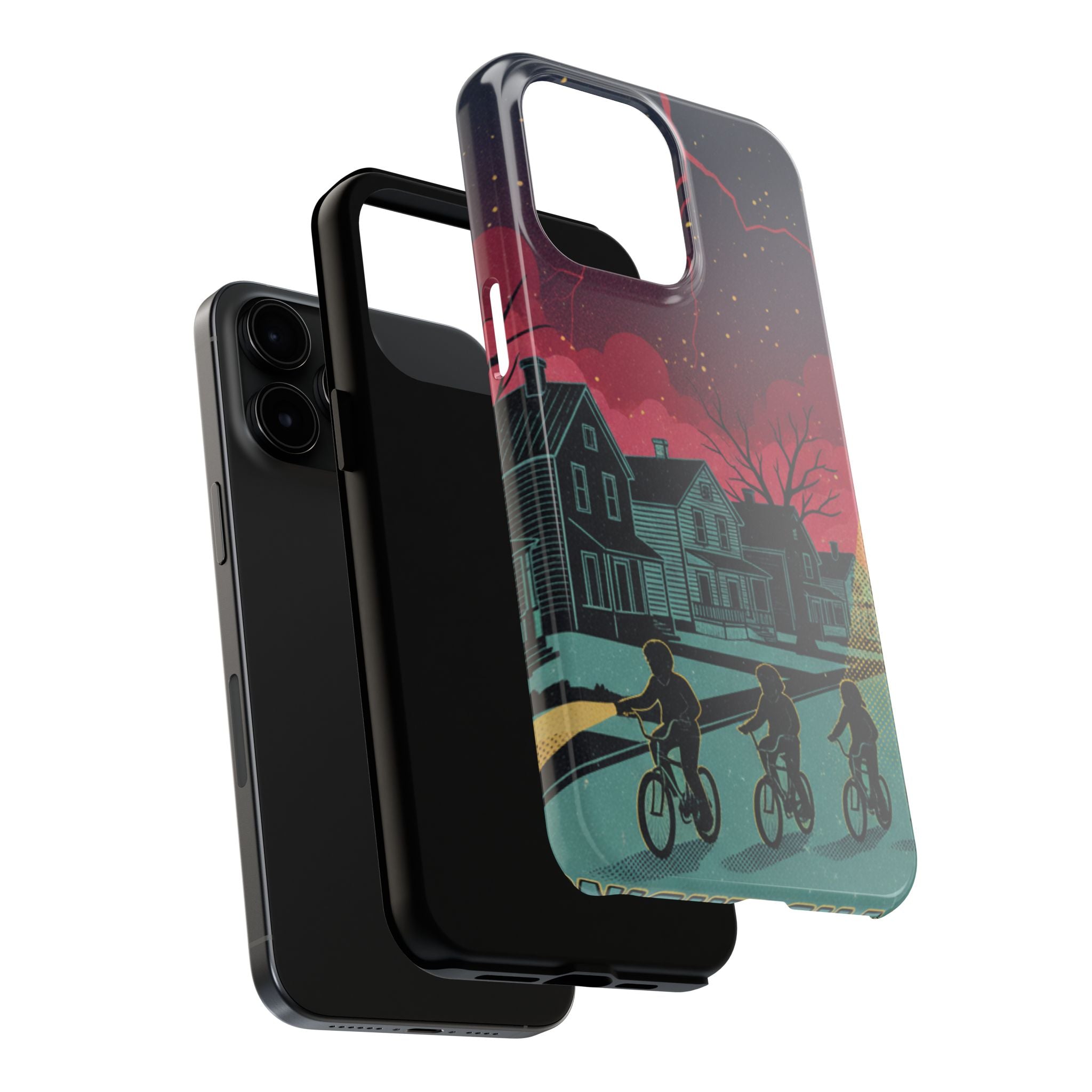 Tough Phone Case — Nostalgic Night Bike Ride Sky Design