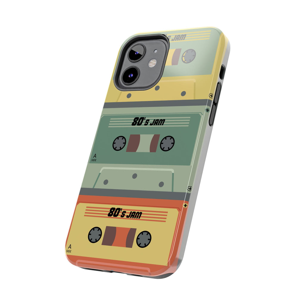 Retro 80s Cassette Tough Phone Case — "80's Jam" Vintage Tape Design