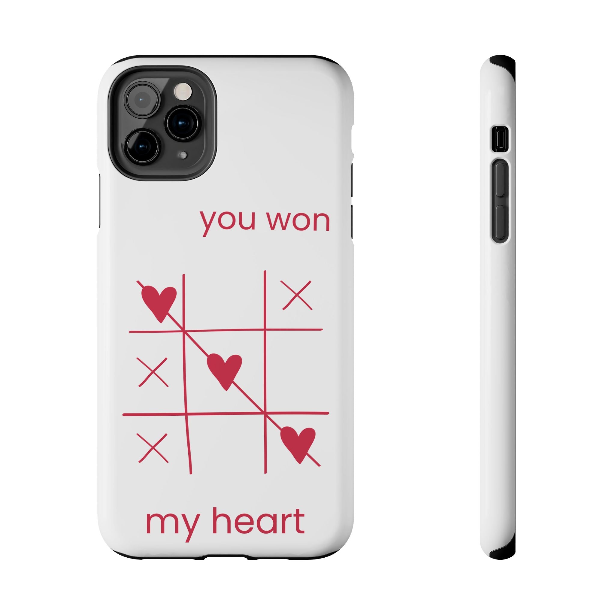 Tough Phone Case — "You Won My Heart" Tic-Tac-Toe Valentine Phone Cover
