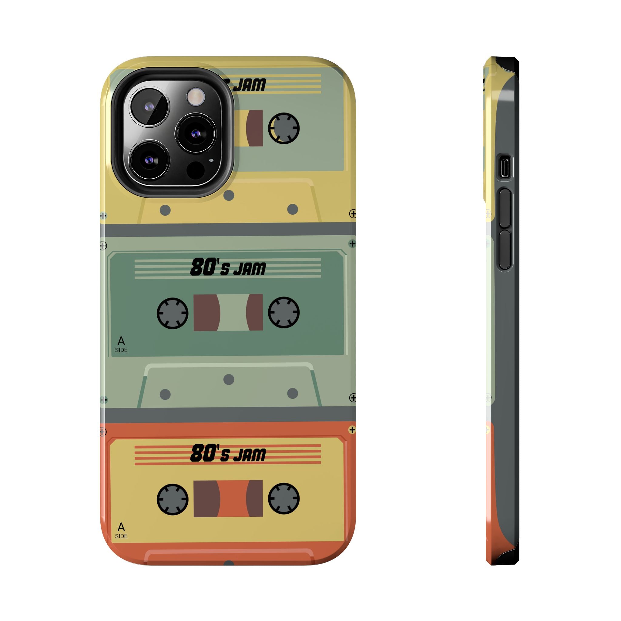 Retro 80s Cassette Tough Phone Case — "80's Jam" Vintage Tape Design