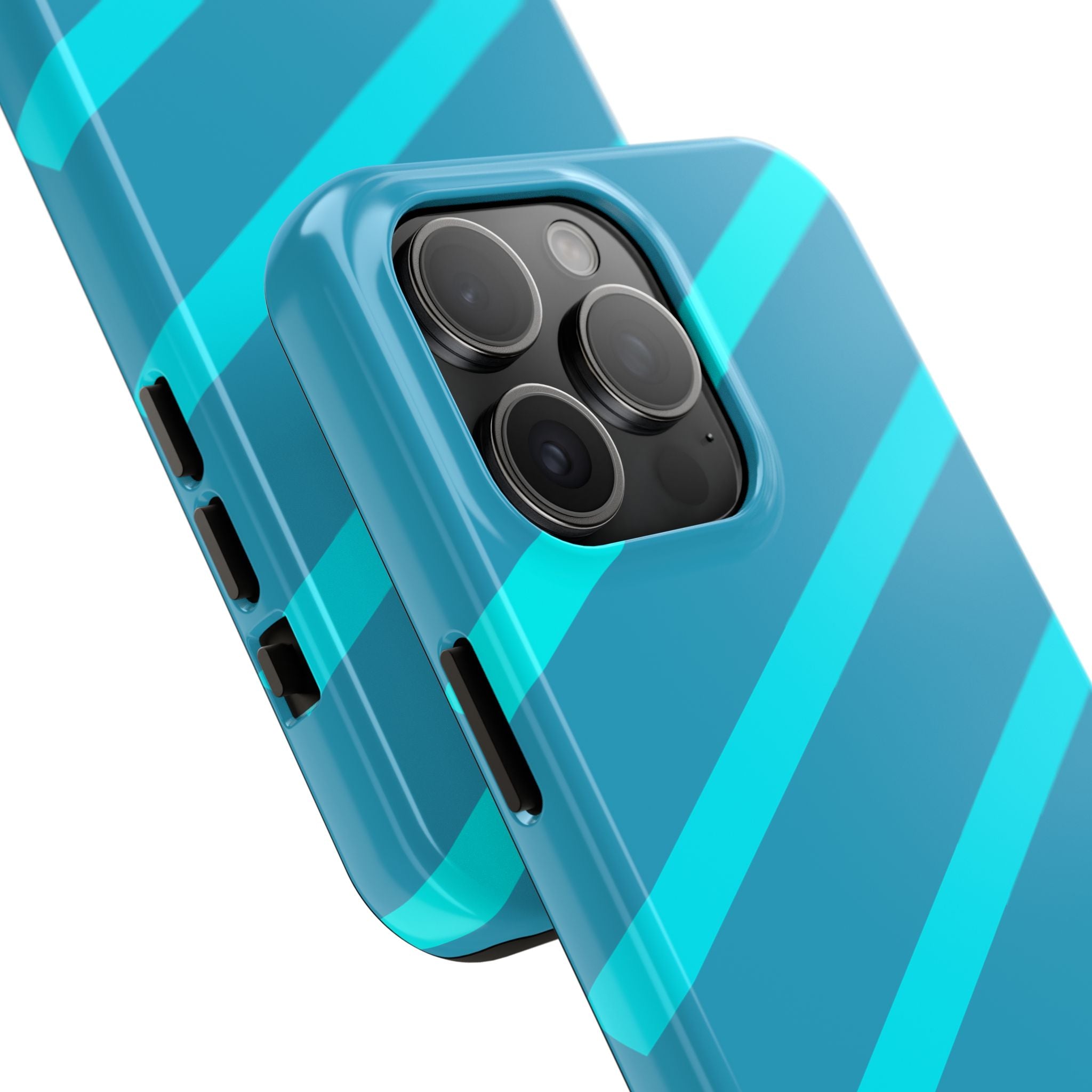 Tough Phone Case — Blue Diagonal Stripe Shockproof Cover