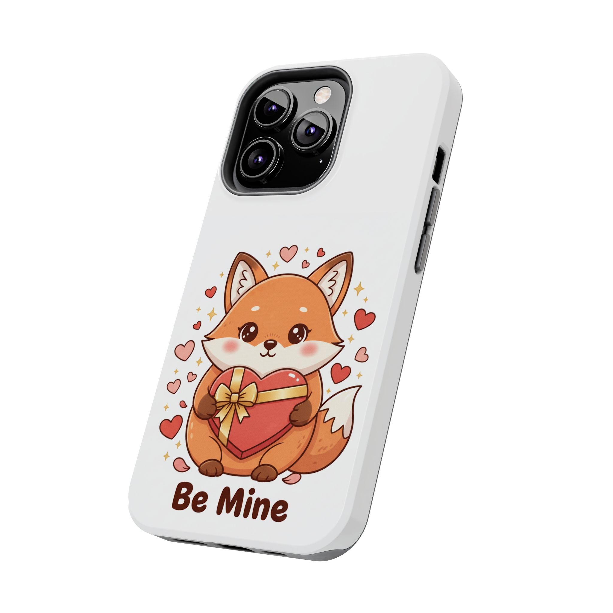 Phone Case — Cute Valentine Fox 'Be Mine' Protective Tough Case