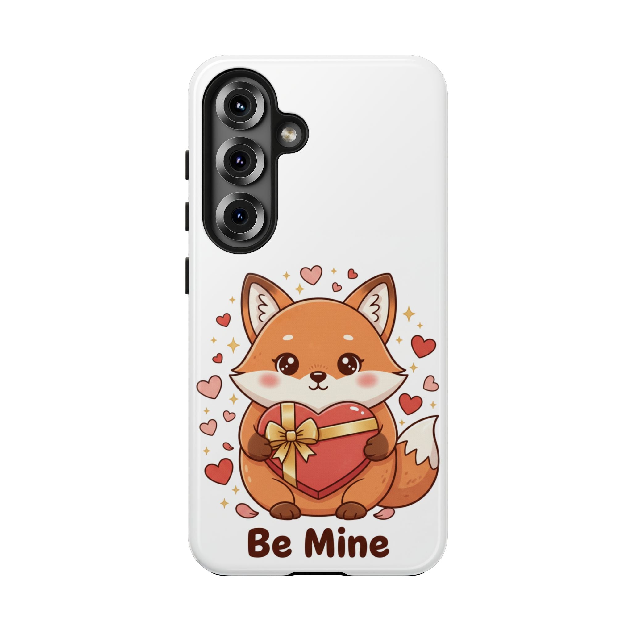 Phone Case — Cute Valentine Fox 'Be Mine' Protective Tough Case