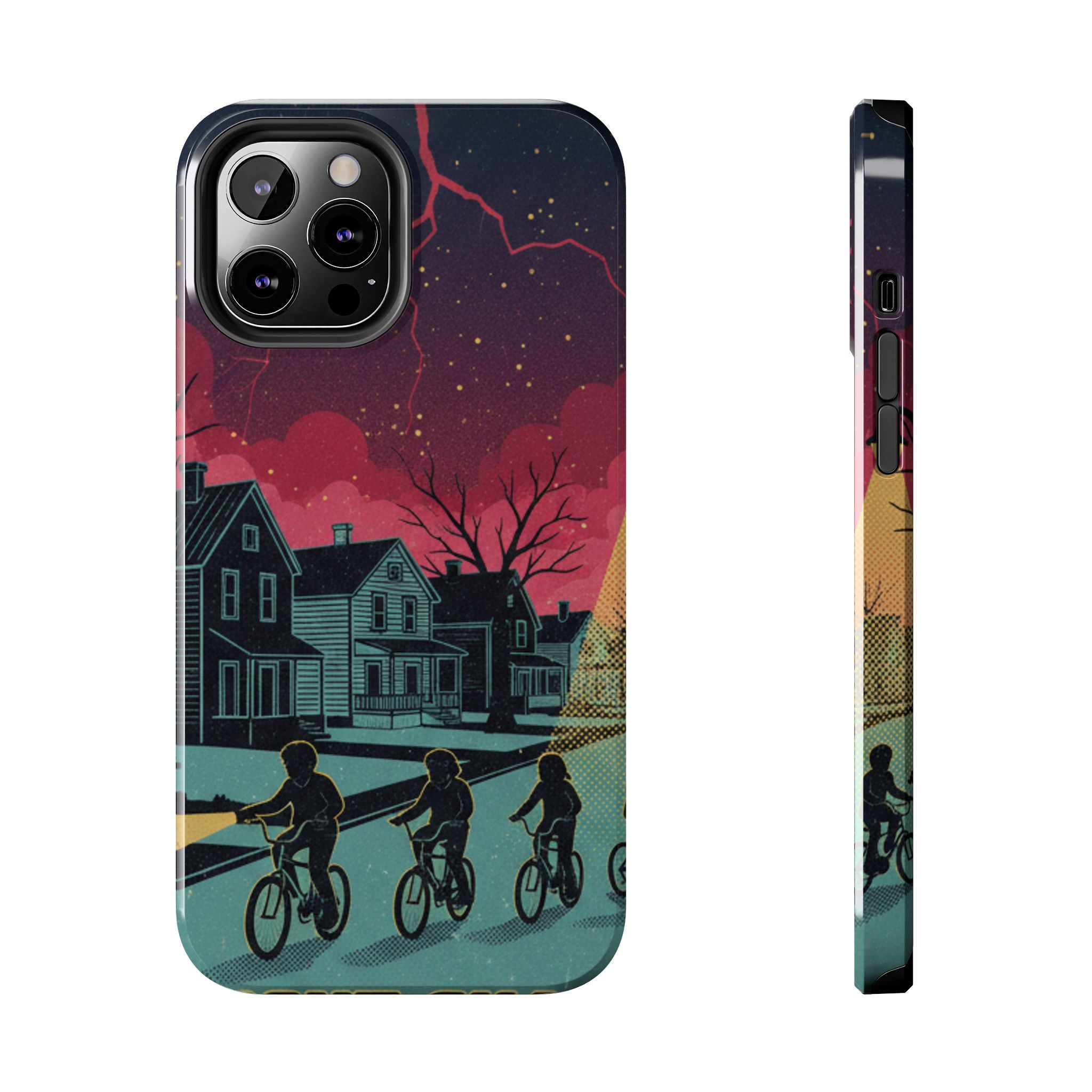 Tough Phone Case — Nostalgic Night Bike Ride Sky Design