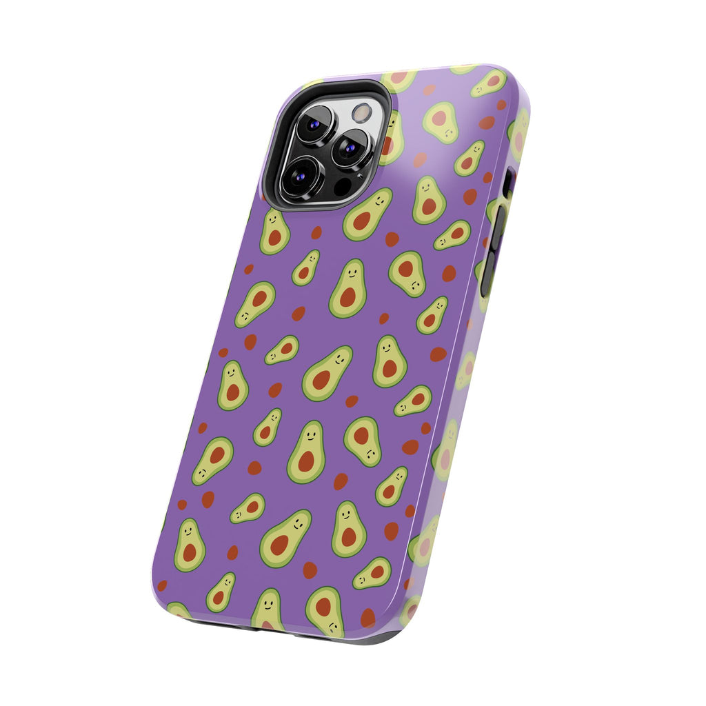 Avocado Pattern Tough Phone Case — Cute Purple Avocado Phone Cover