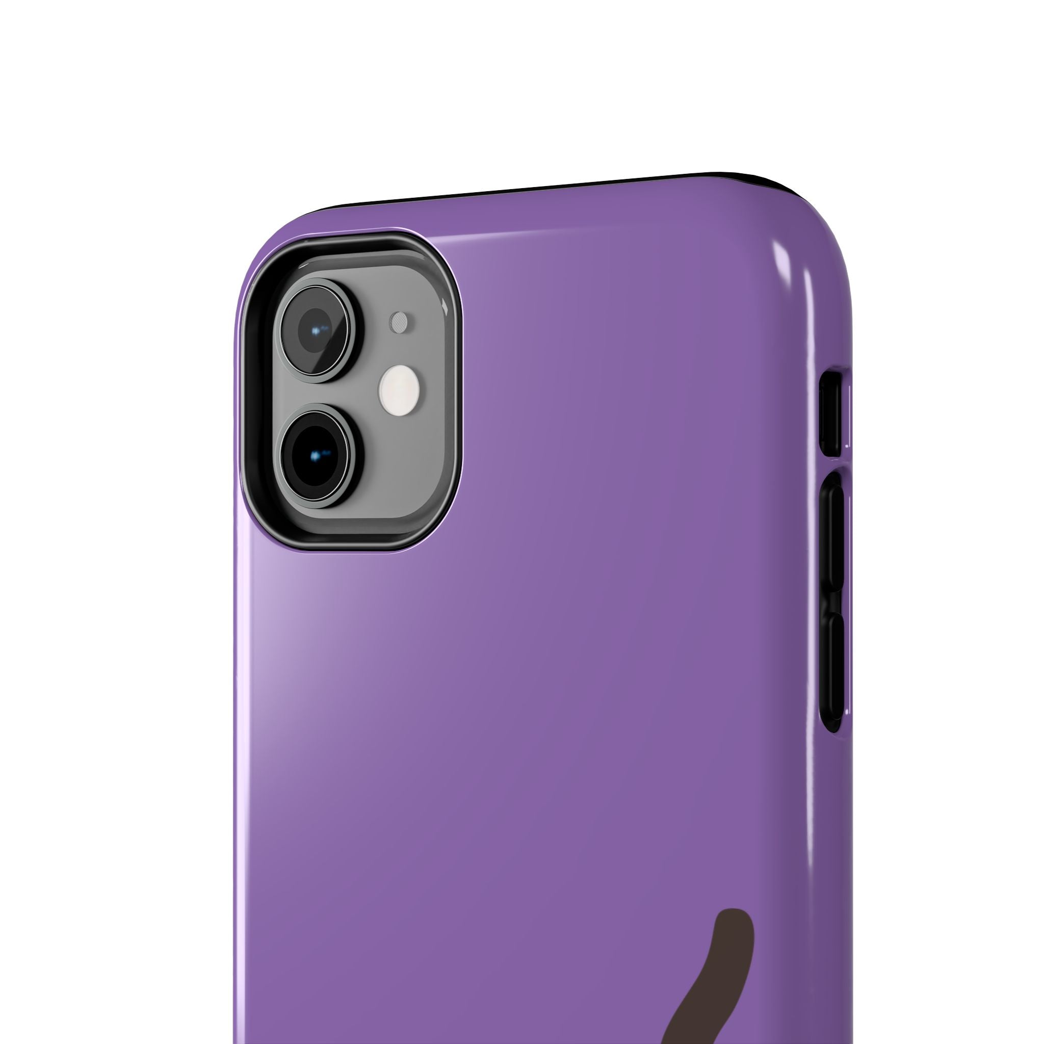 Purple Cute Cat-in-Bread Tough Phone Case — Cute Cat Heart Design