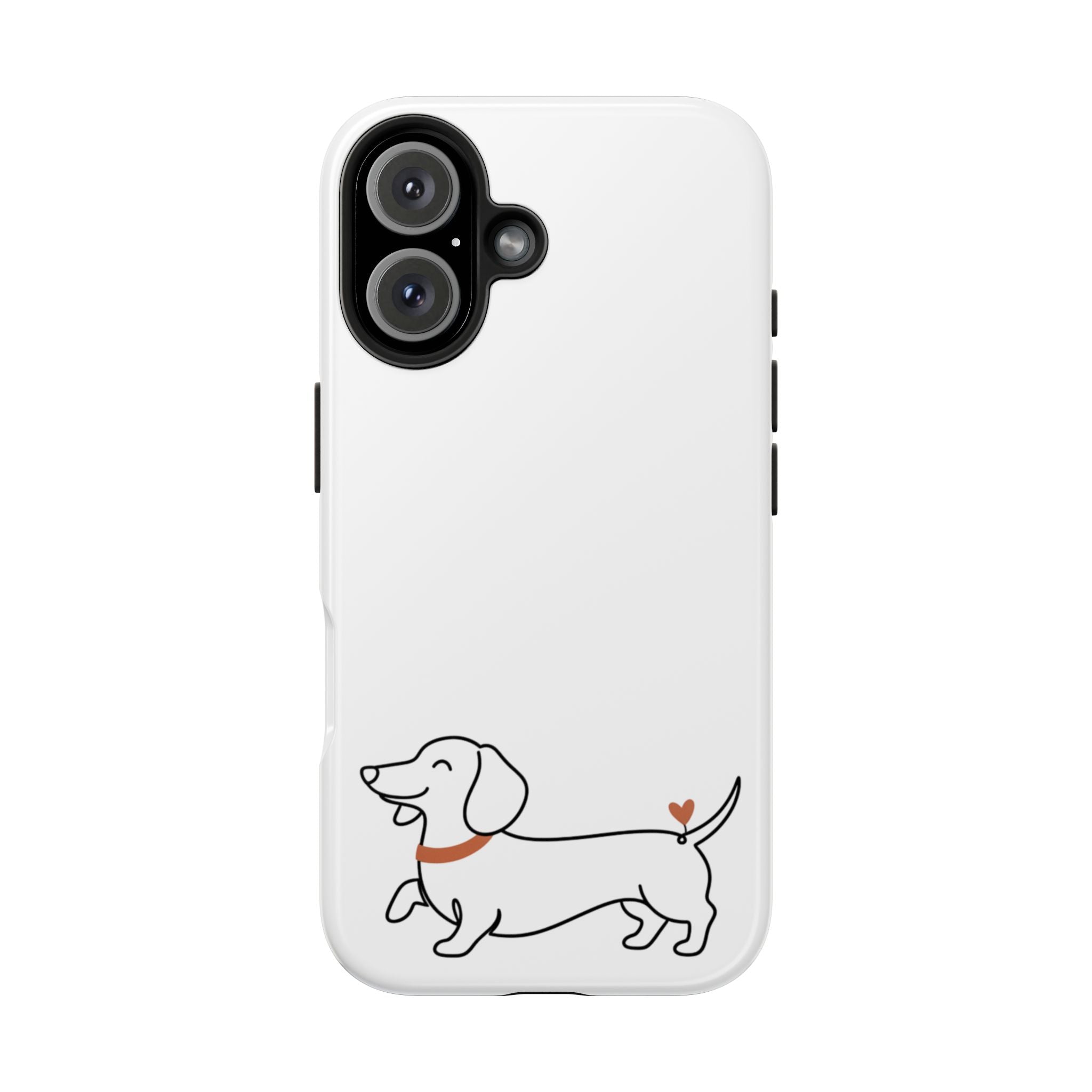 Dachshund Heart Tough Phone Case – Cute Wiener Dog Protective Phone Cover