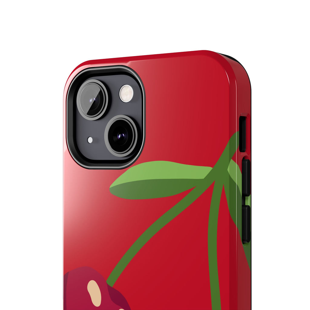 Cherry Red Tough Phone Case — Cute Retro Fruit iPhone Case