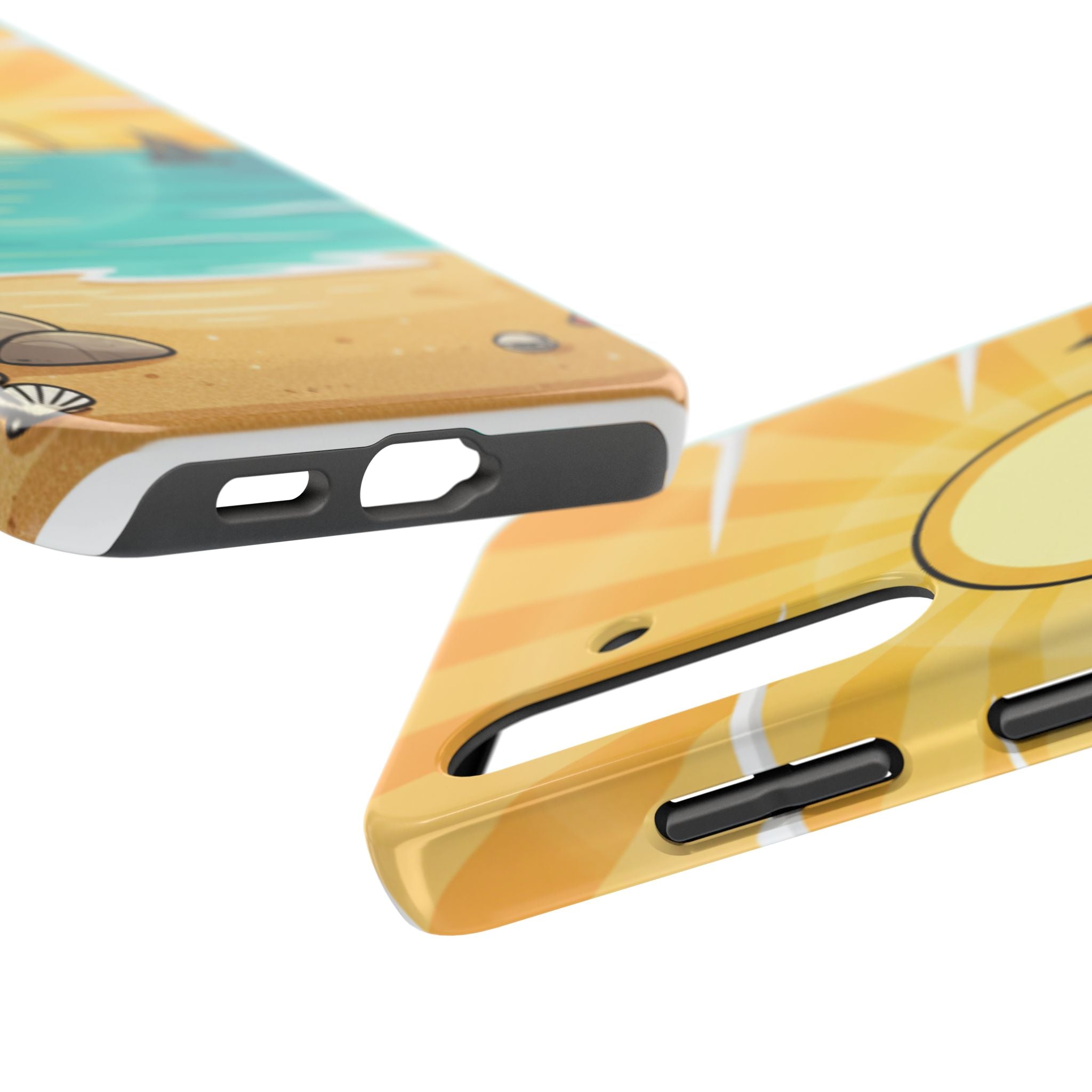 Tough Phone Case — Sunset Beach Sailboat Design