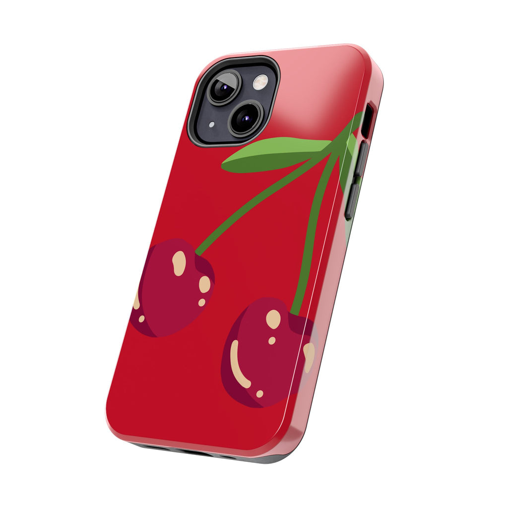 Cherry Red Tough Phone Case — Cute Retro Fruit iPhone Case