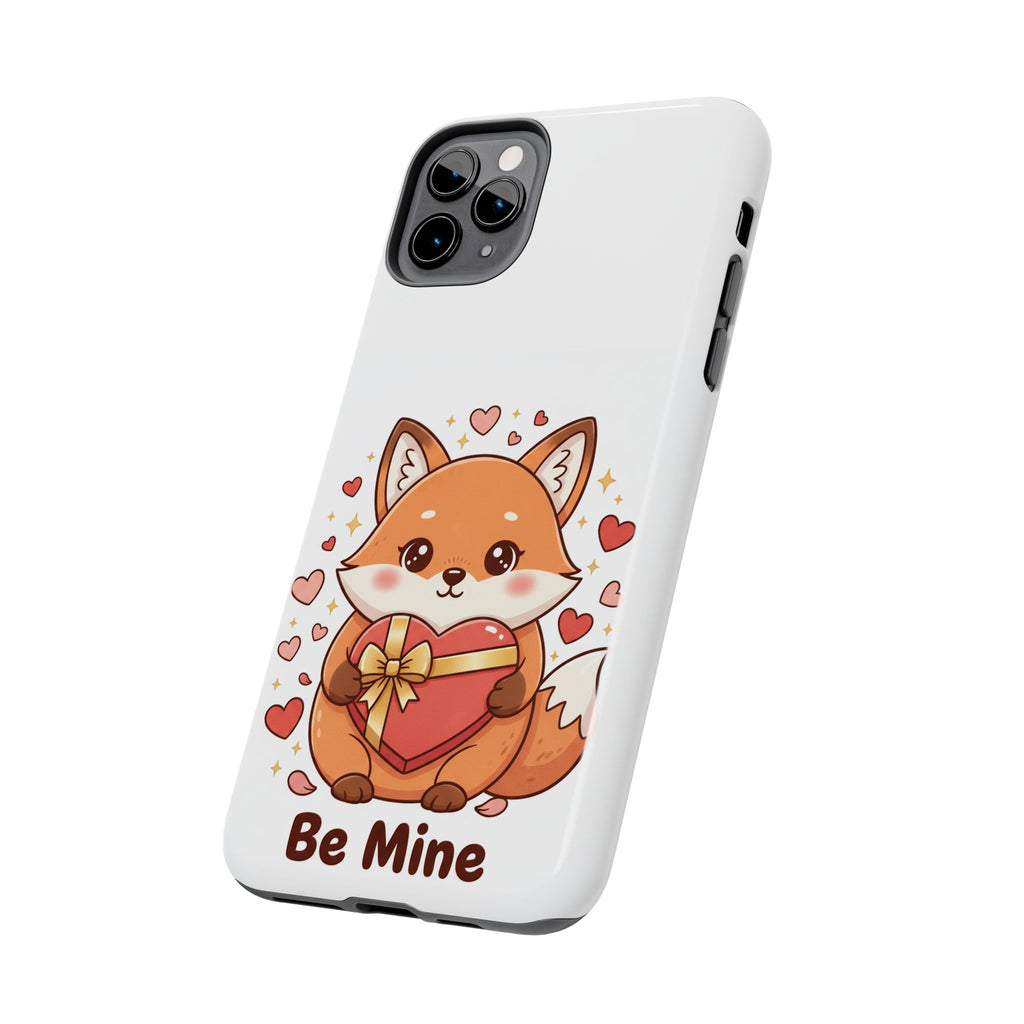 Phone Case — Cute Valentine Fox 'Be Mine' Protective Tough Case