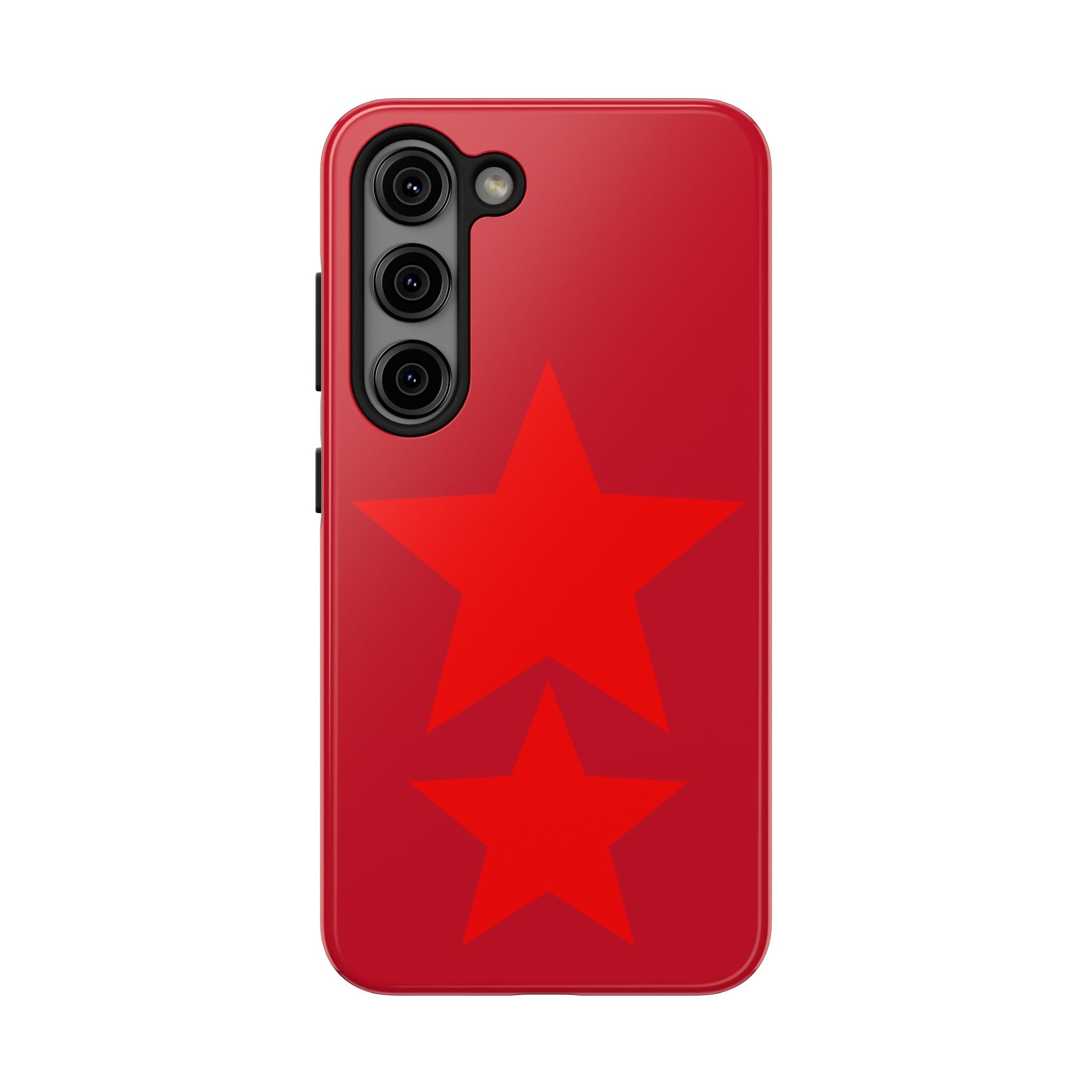 Red Star Tough Phone Case — Dual-Star Protective iPhone Cover