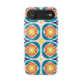 Citrus Tile Tough Phone Case — Colorful Retro Orange Slice Pattern