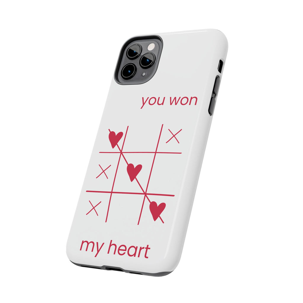 Tough Phone Case — "You Won My Heart" Tic-Tac-Toe Valentine Phone Cover