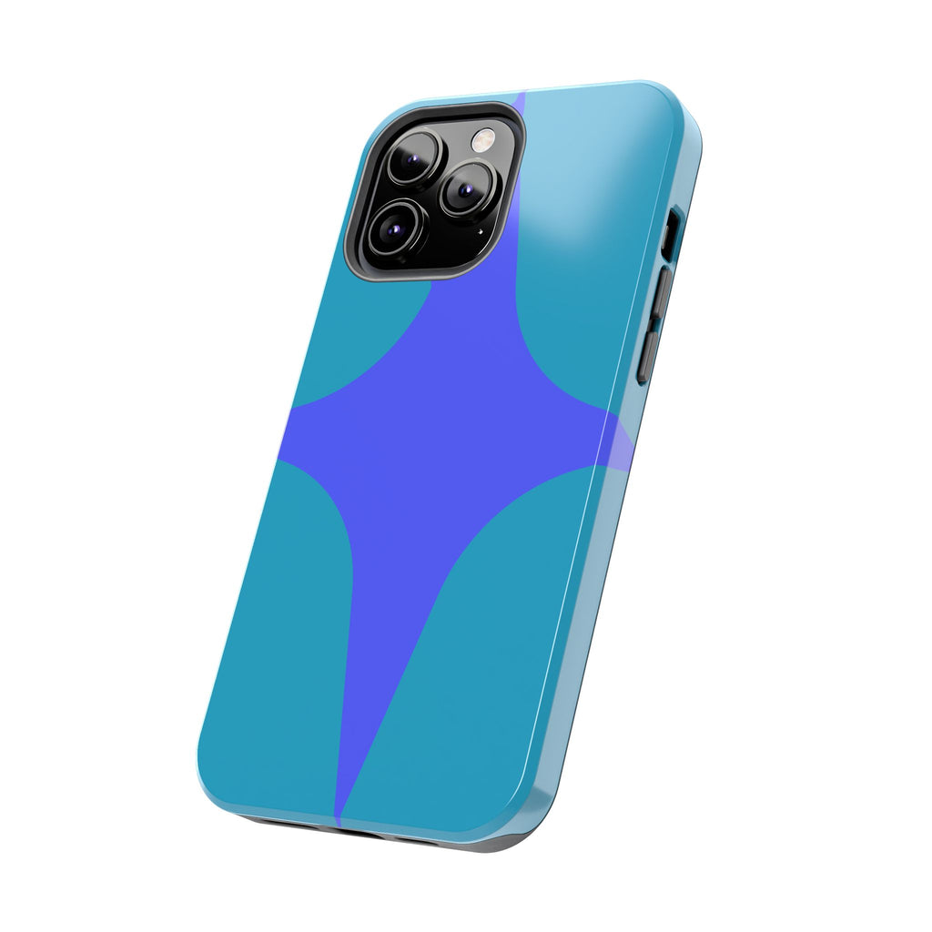 Teal & Indigo Starburst Tough Phone Case — Durable Protective Phone Case