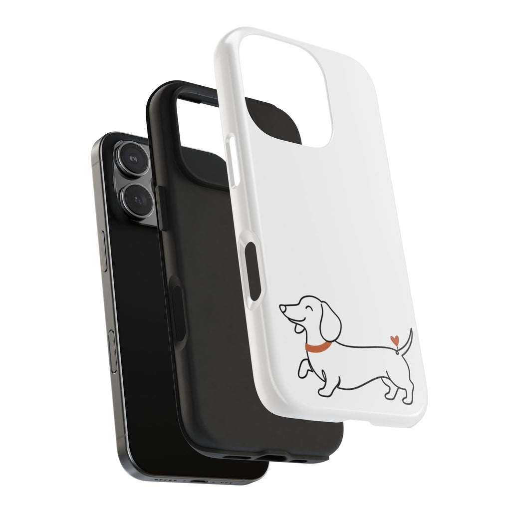Dachshund Heart Tough Phone Case – Cute Wiener Dog Protective Phone Cover