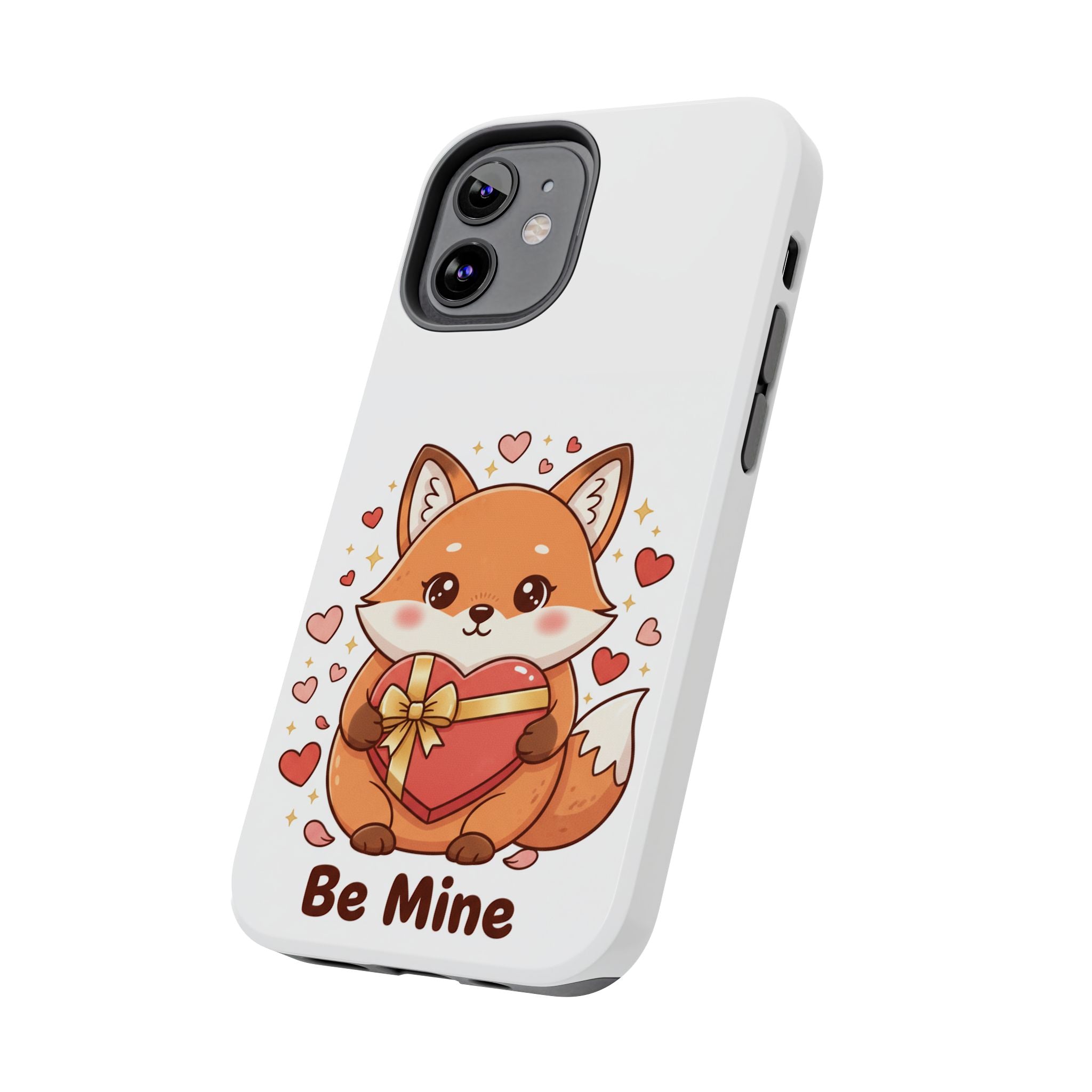 Phone Case — Cute Valentine Fox 'Be Mine' Protective Tough Case