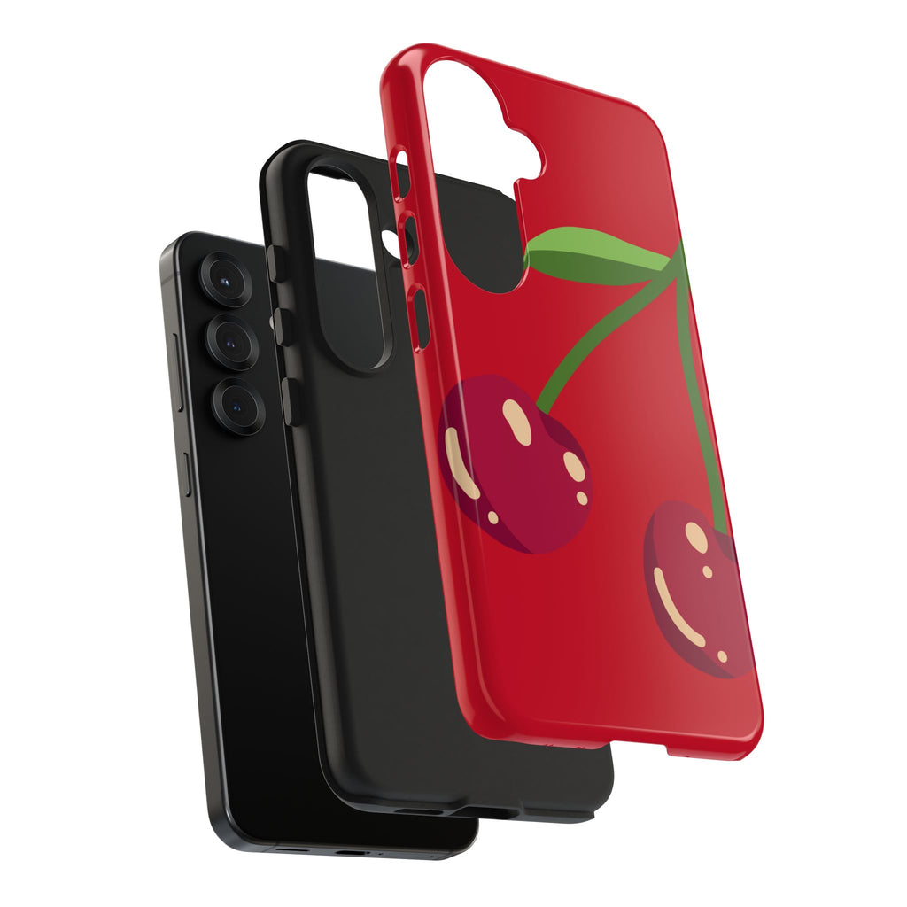 Cherry Red Tough Phone Case — Cute Retro Fruit iPhone Case