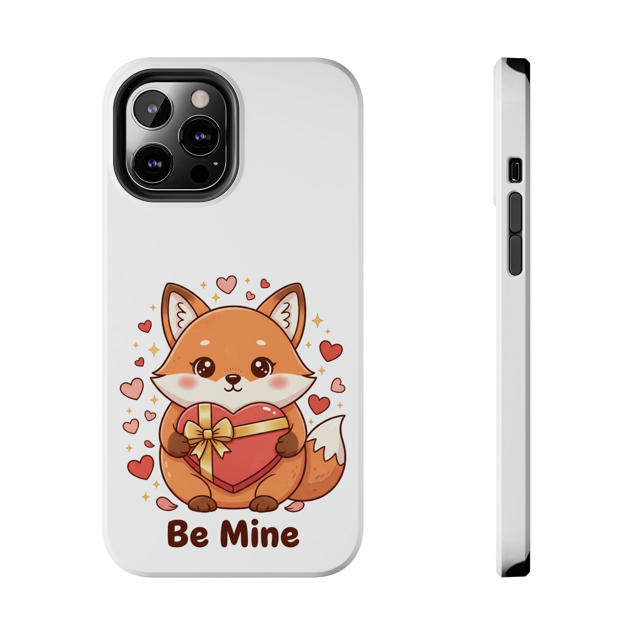 Phone Case — Cute Valentine Fox 'Be Mine' Protective Tough Case