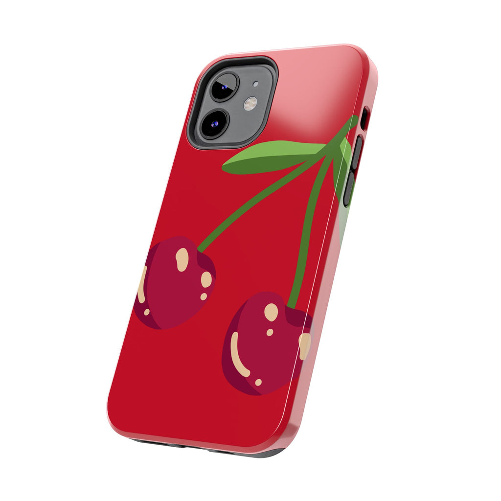 Cherry Red Tough Phone Case — Cute Retro Fruit iPhone Case