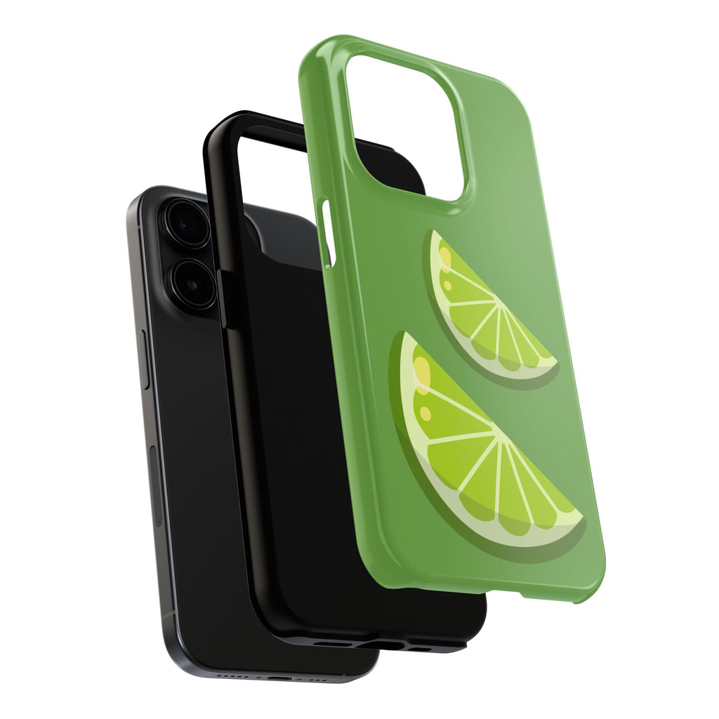 Lime Slice Tough Phone Case — Bright Green Citrus Protective Cover