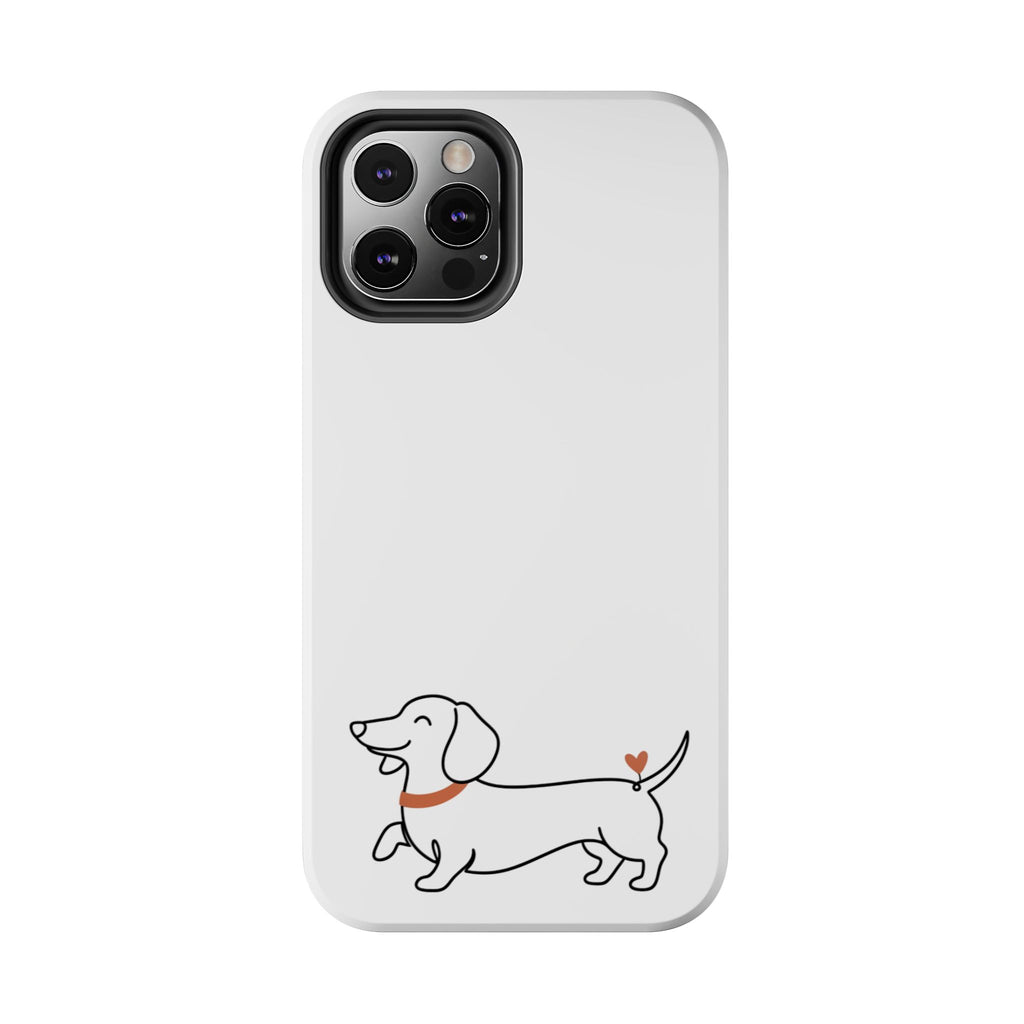 Dachshund Heart Tough Phone Case – Cute Wiener Dog Protective Phone Cover