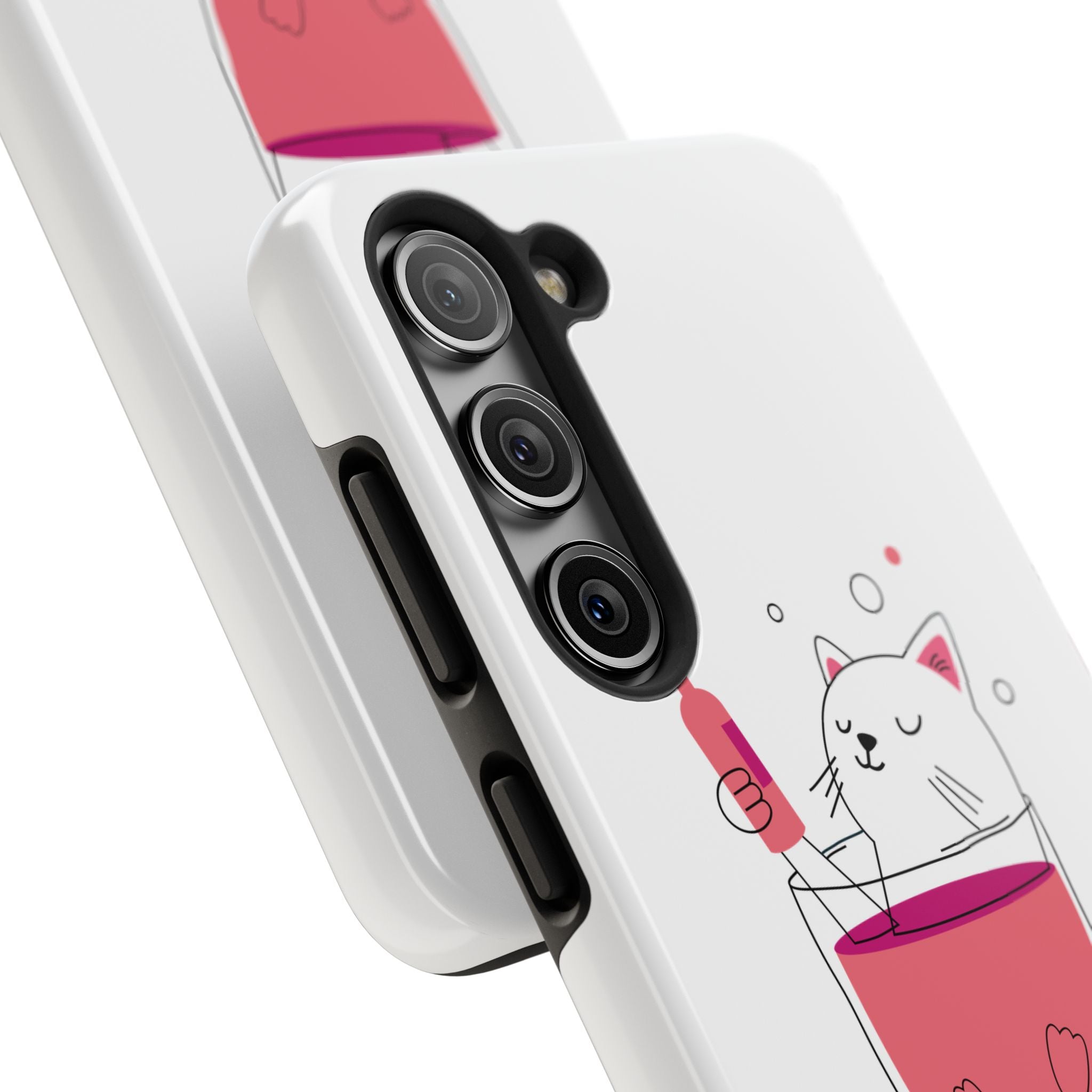 Cat Wine Phone Case — Cute Cat in Wine Glass Protective Case