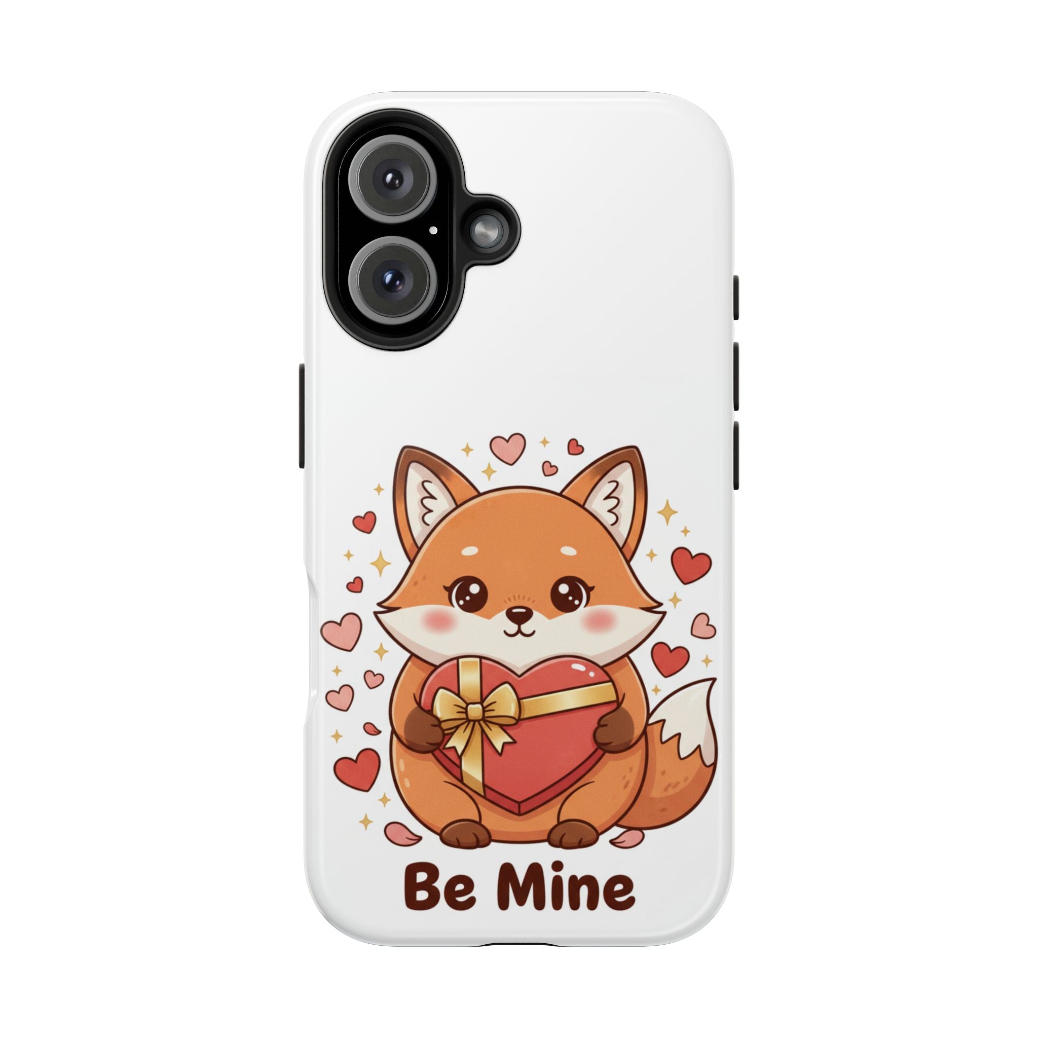 Phone Case — Cute Valentine Fox 'Be Mine' Protective Tough Case