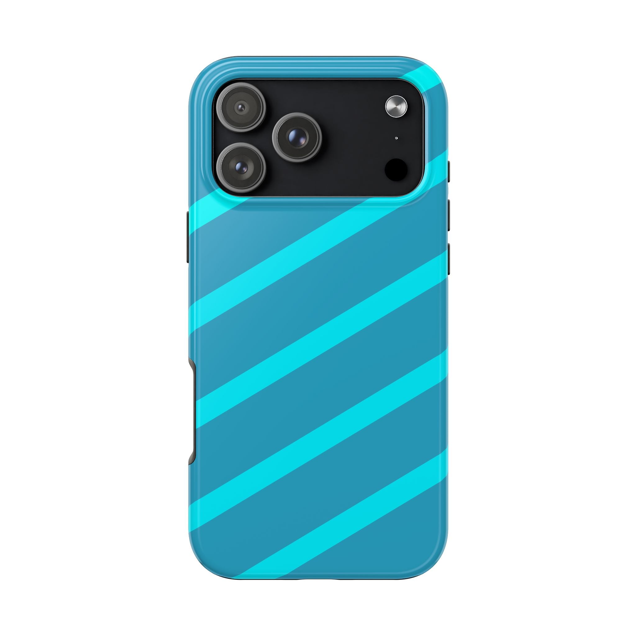 Tough Phone Case — Blue Diagonal Stripe Shockproof Cover