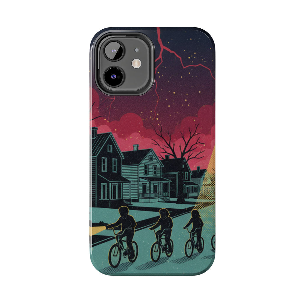 Tough Phone Case — Nostalgic Night Bike Ride Sky Design