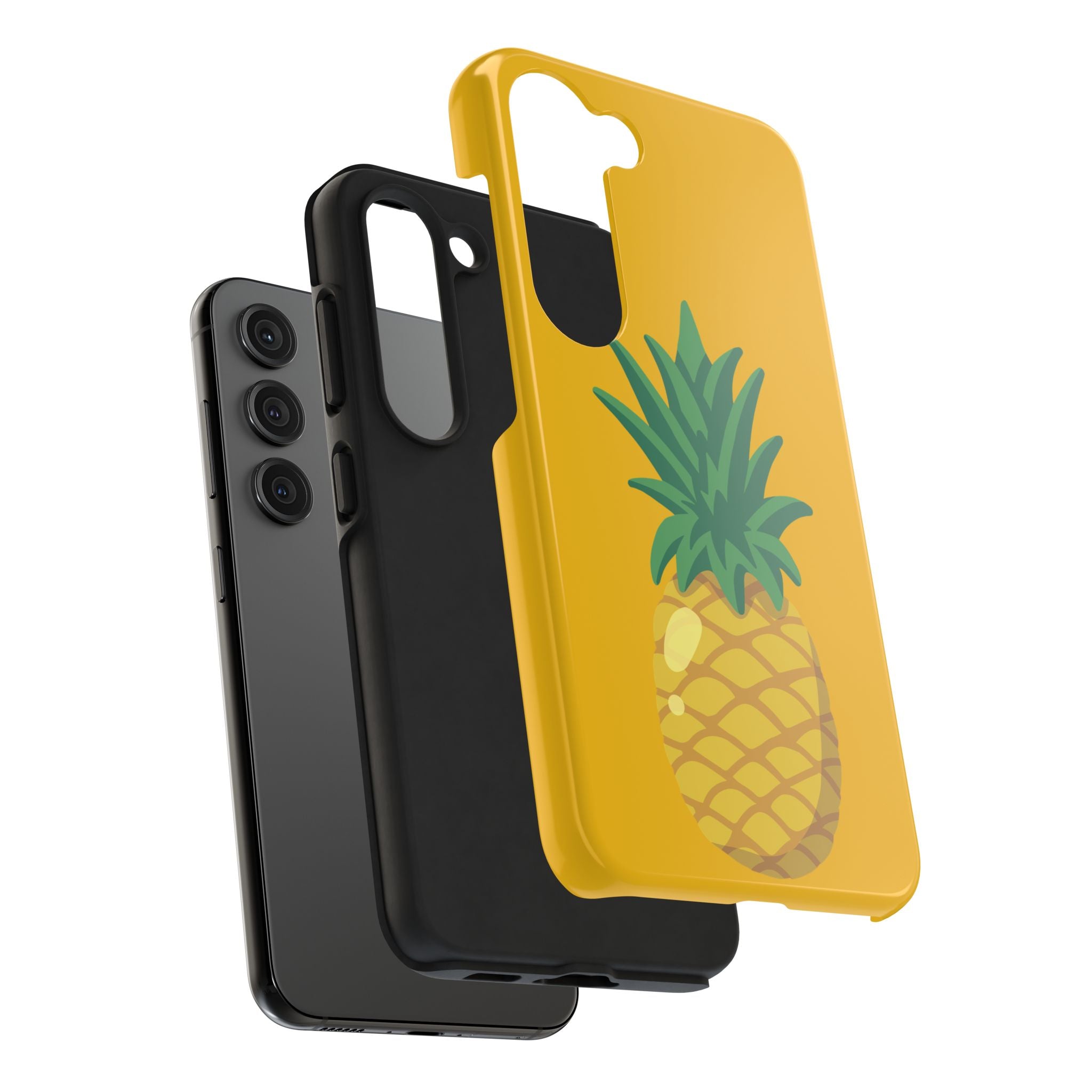 Pineapple Tough Phone Case — Bright Yellow Protective Phone Cover