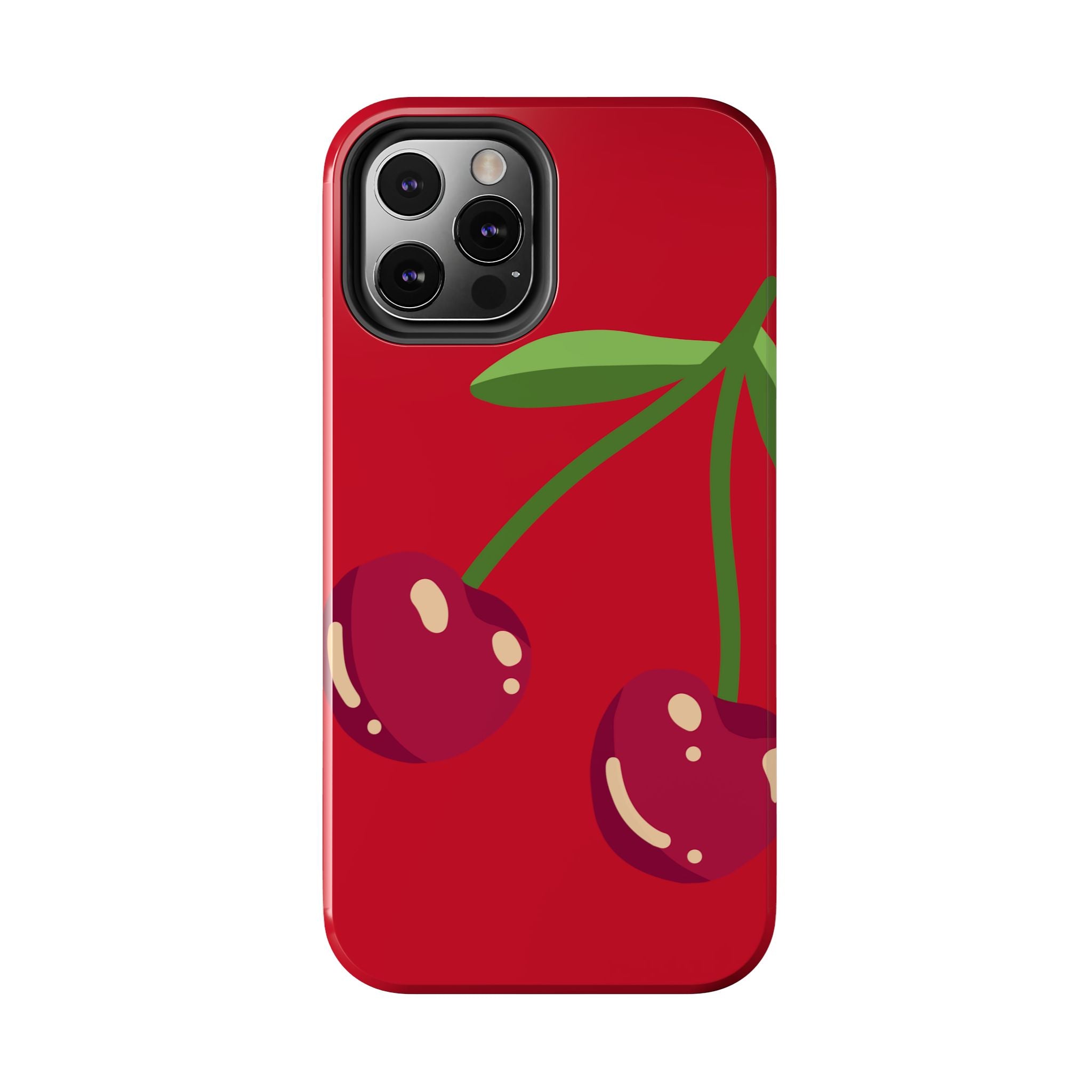 Cherry Red Tough Phone Case — Cute Retro Fruit iPhone Case