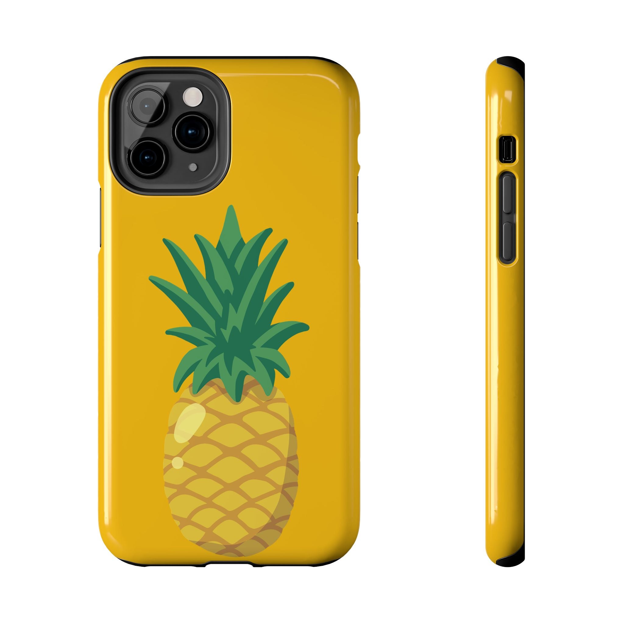 Pineapple Tough Phone Case — Bright Yellow Protective Phone Cover
