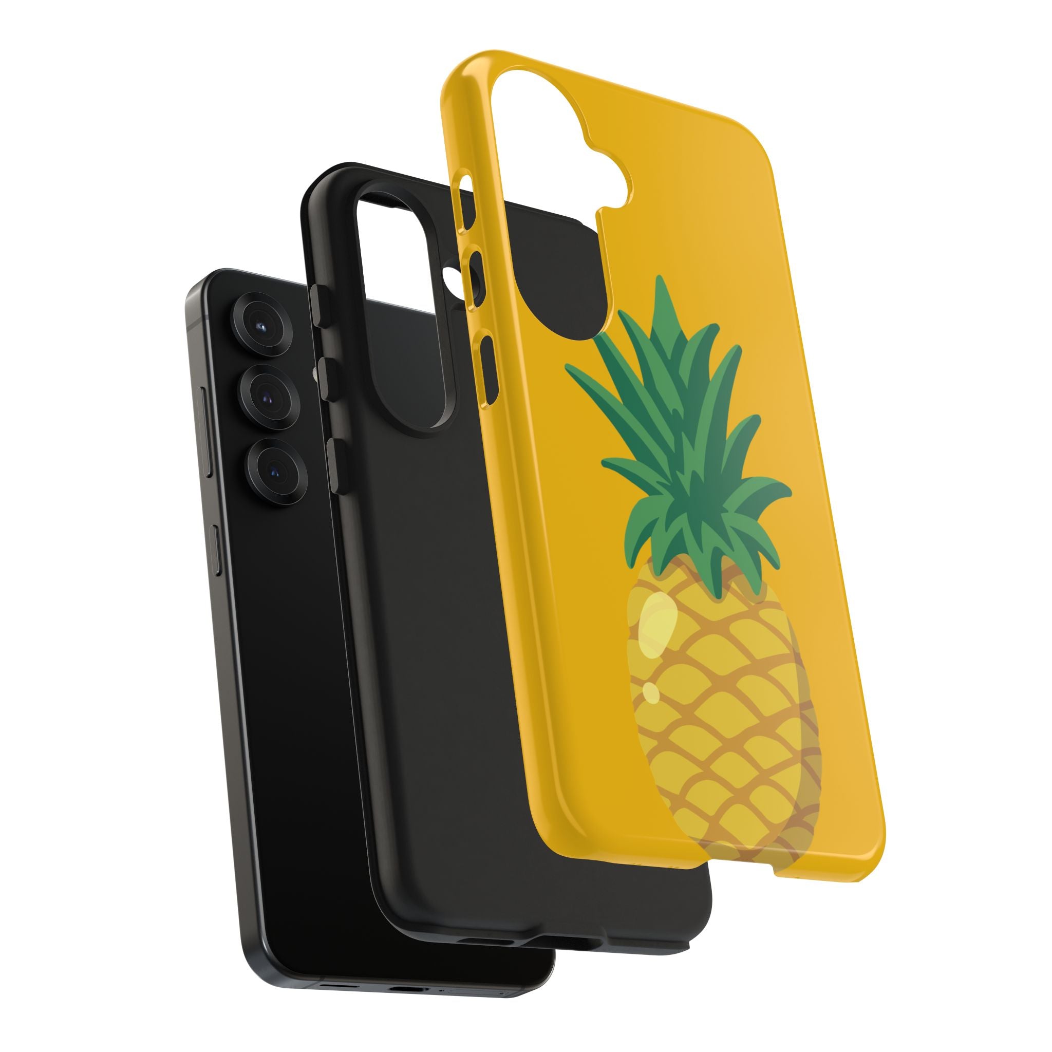 Pineapple Tough Phone Case — Bright Yellow Protective Phone Cover