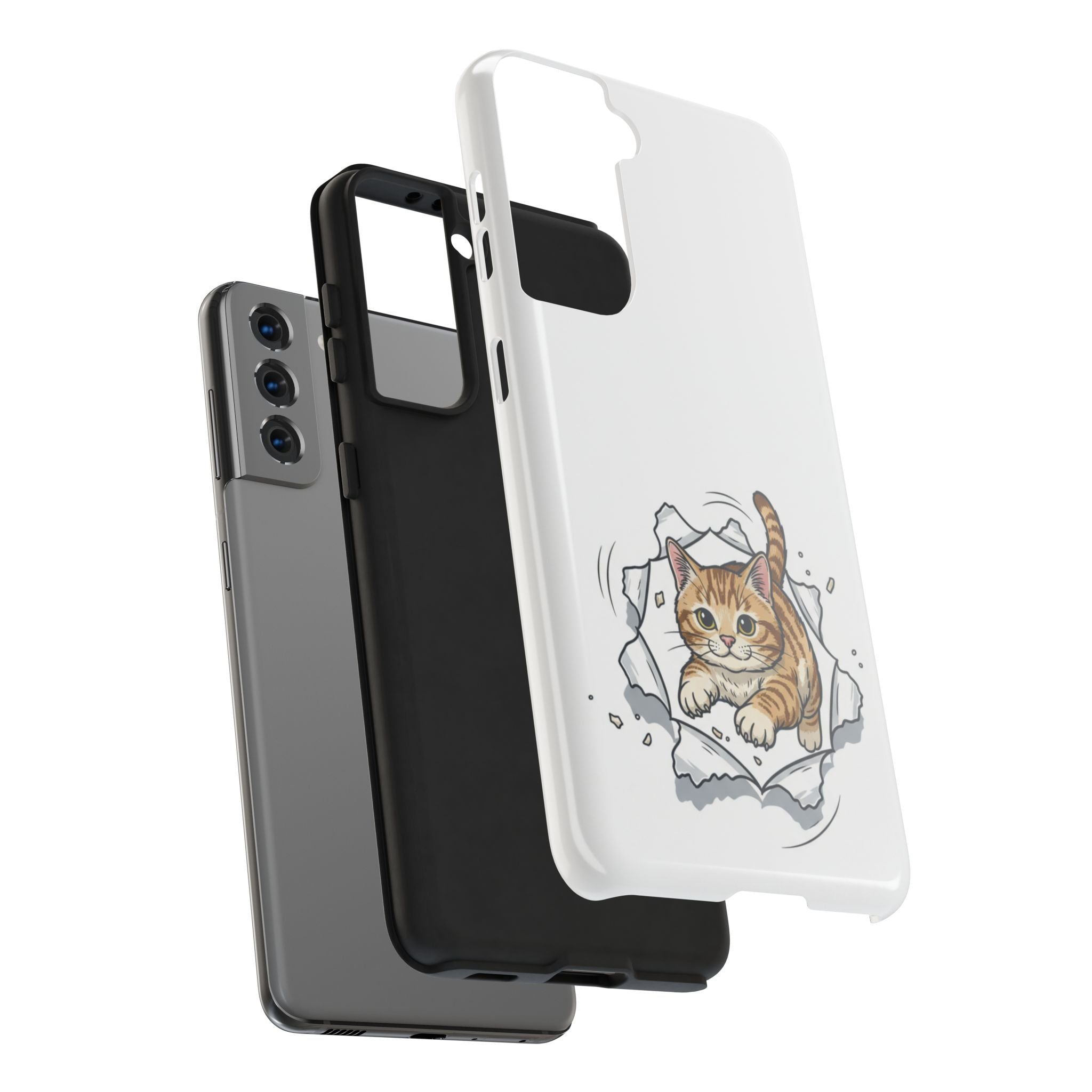 Playful Orange Tabby Cat Phone Case | Tough Phone Case, Protective Cute Kitty
