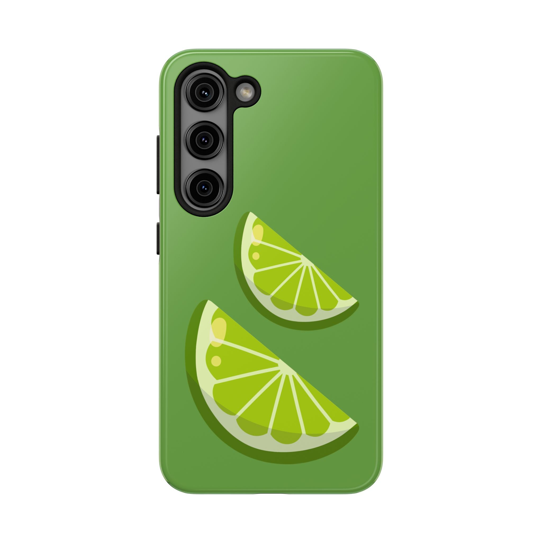 Lime Slice Tough Phone Case — Bright Green Citrus Protective Cover
