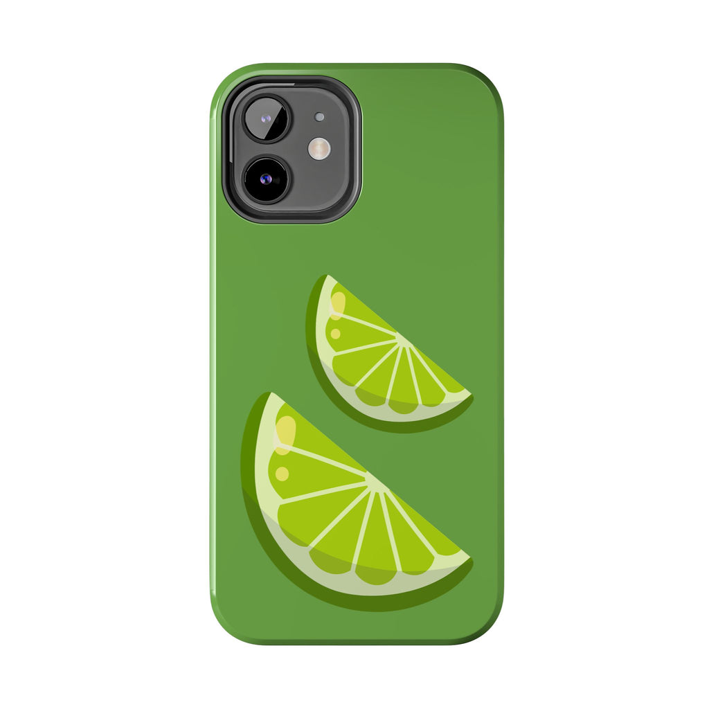 Lime Slice Tough Phone Case — Bright Green Citrus Protective Cover